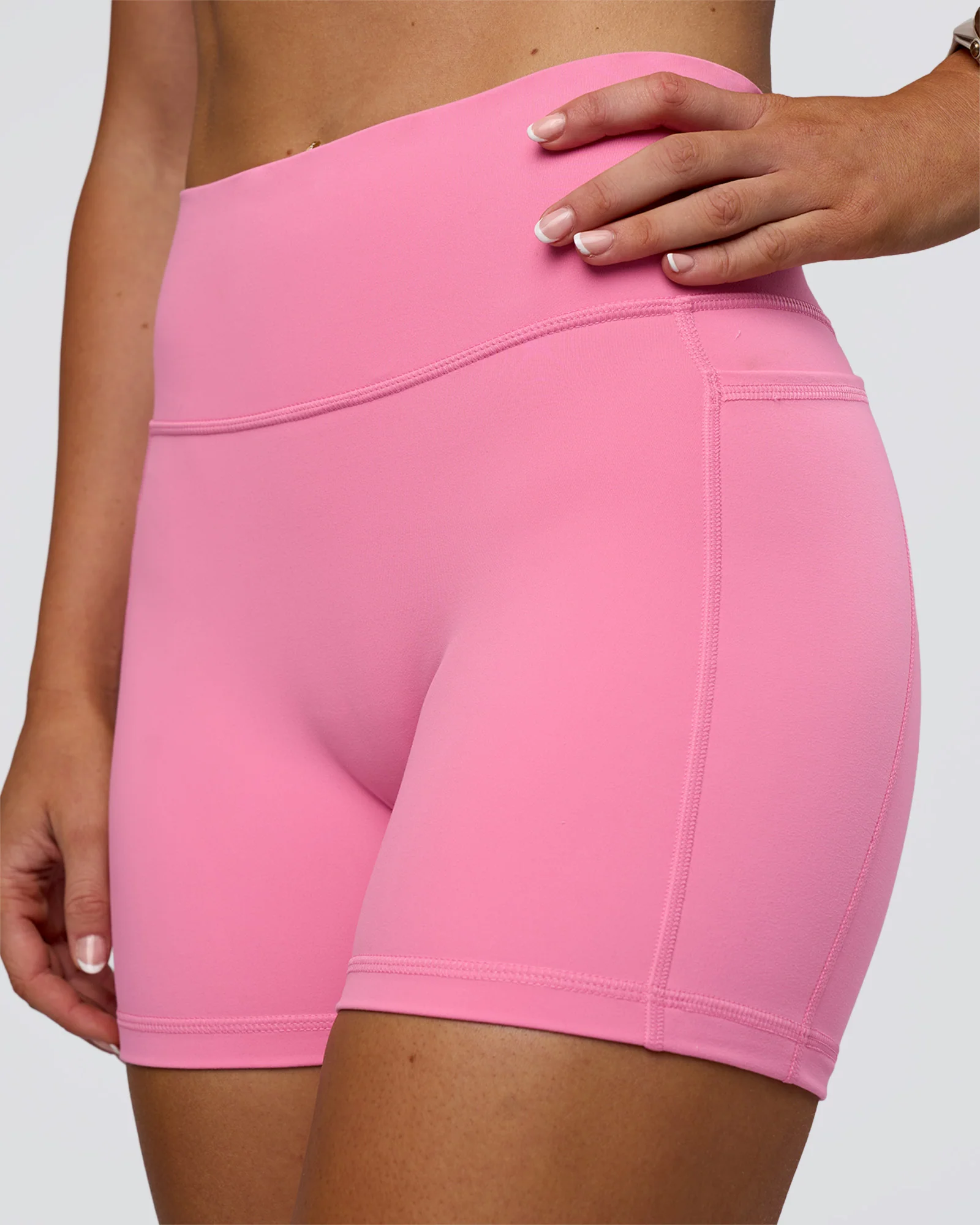 Fusion Ultra High-Rise 4" Short Pockets - Candy Pink