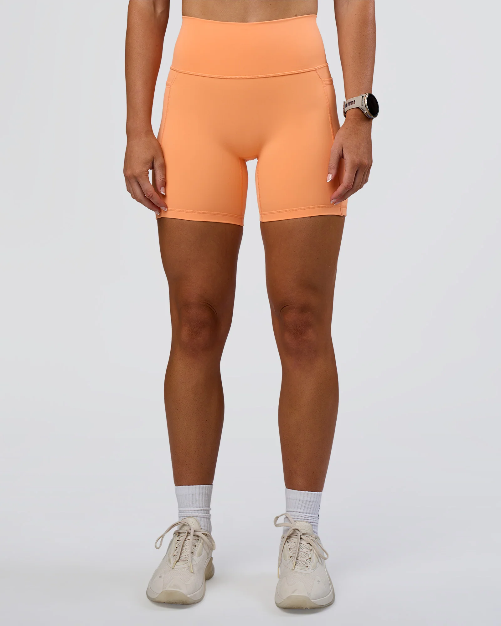 Fusion Ultra High-Rise 6" Short Pockets - Cantaloupe 3 Fusion Ultra High-Rise 6" Short Pockets - Cantaloupe