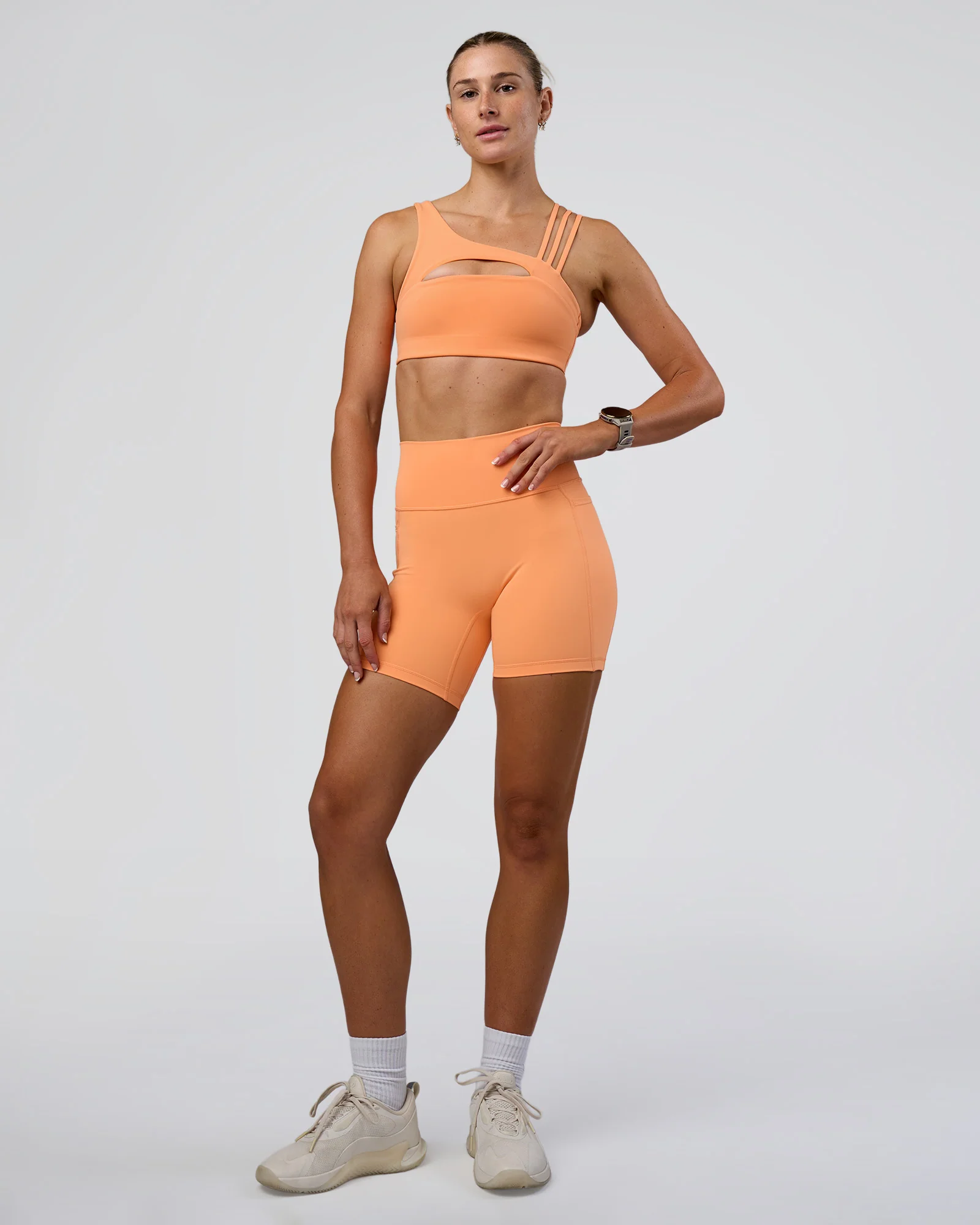 Fusion Ultra High-Rise 6" Short Pockets - Cantaloupe 5 Fusion Ultra High-Rise 6" Short Pockets - Cantaloupe