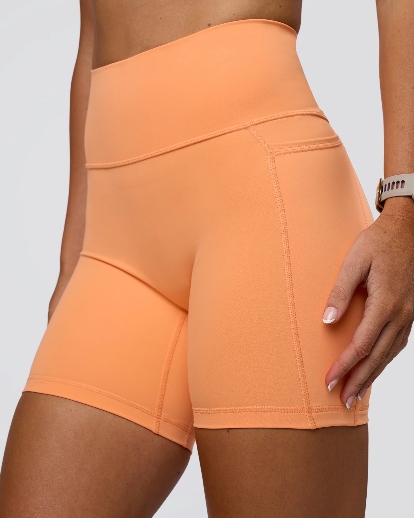 Fusion Ultra High-Rise 6" Short Pockets - Cantaloupe 6 Fusion Ultra High-Rise 6" Short Pockets - Cantaloupe