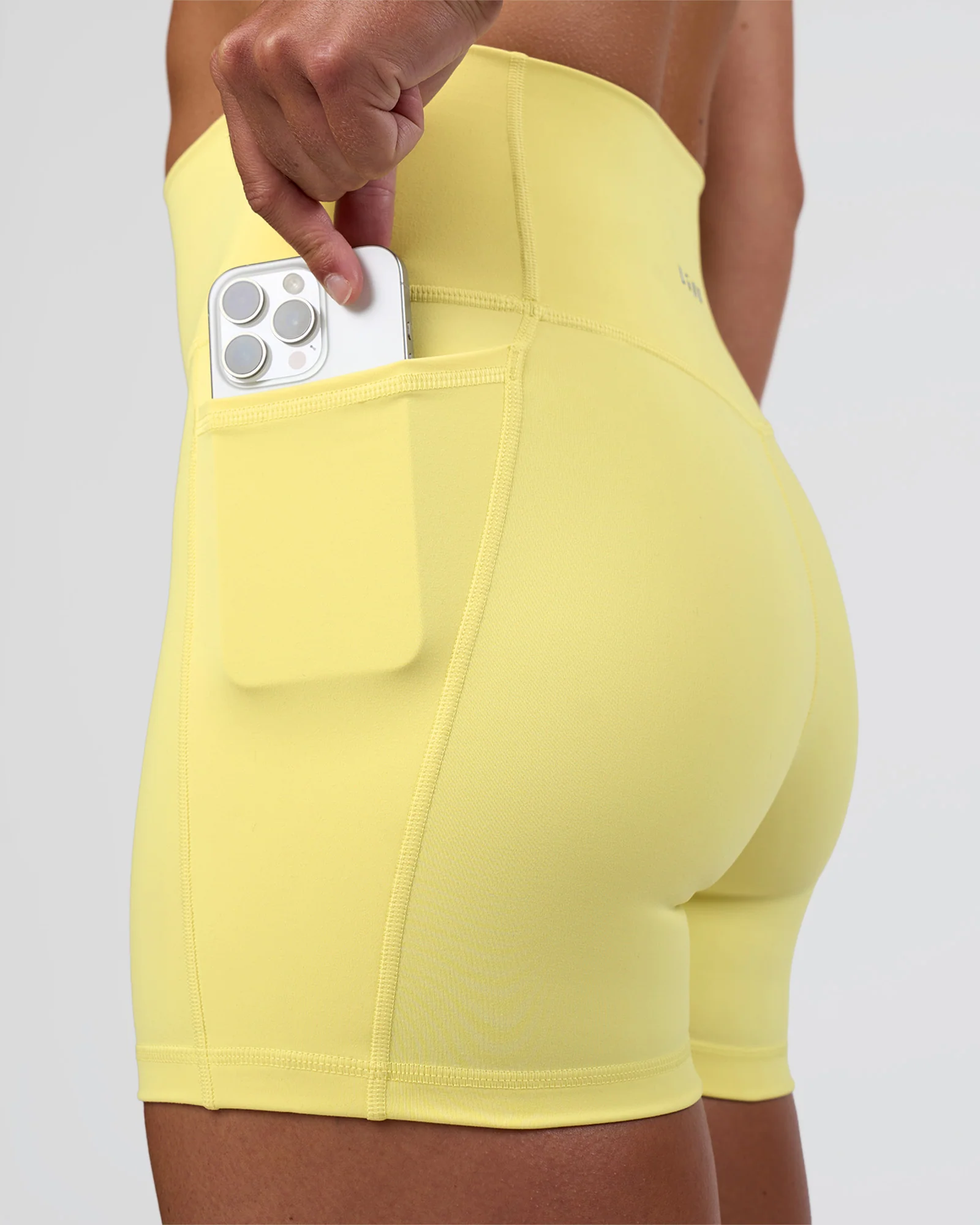 Fusion Ultra High-Rise 4" Short Pockets - Yellow Fizz 1 Fusion Ultra High-Rise 4" Short Pockets - Yellow Fizz