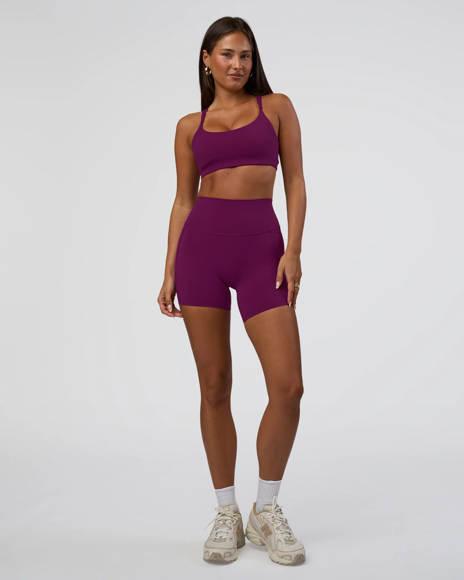 Elixir Defined High-Rise 6" Short Pockets - Plum Caspia
