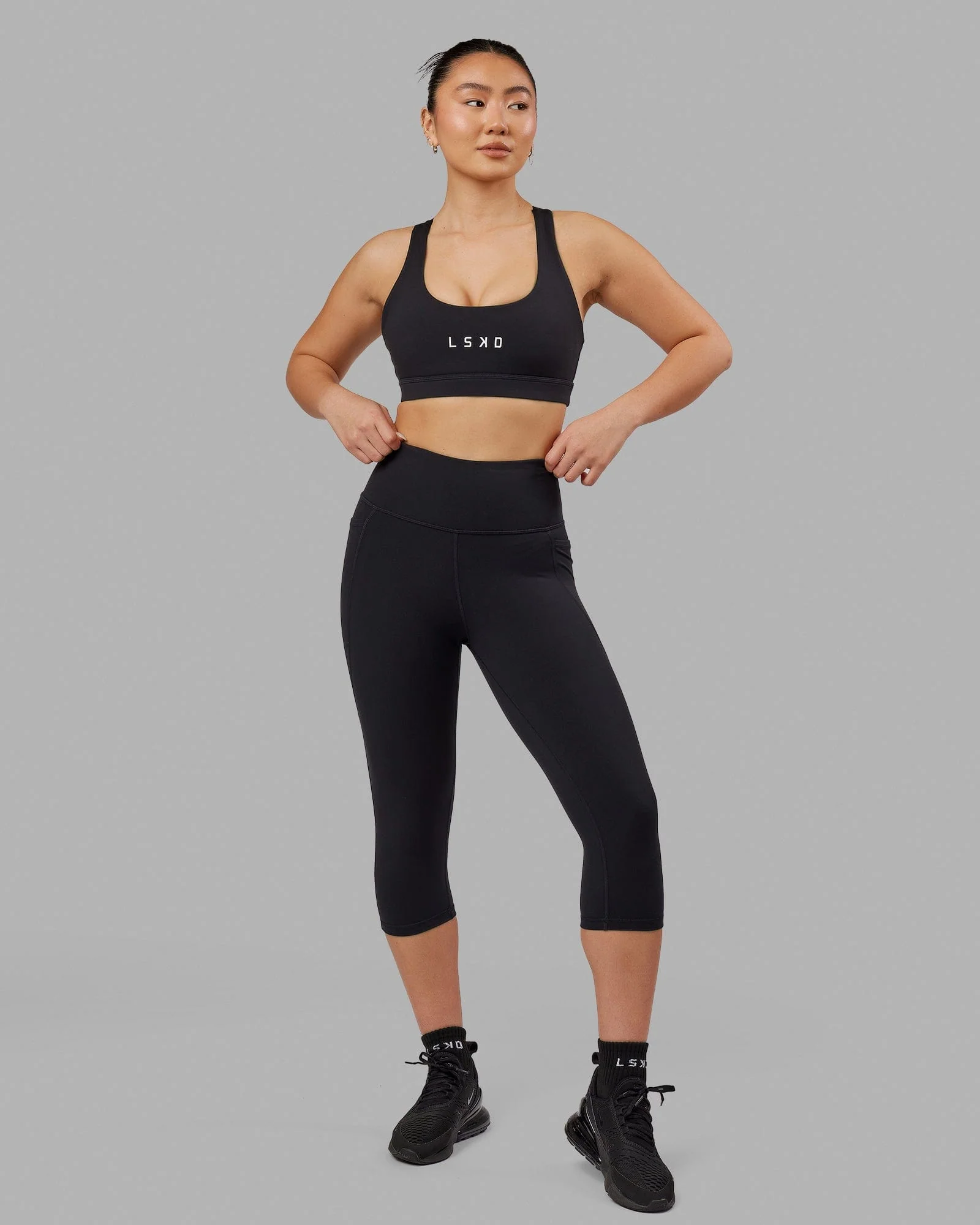 Flux Ultra High-Rise 3/4 Legging Pockets - Black