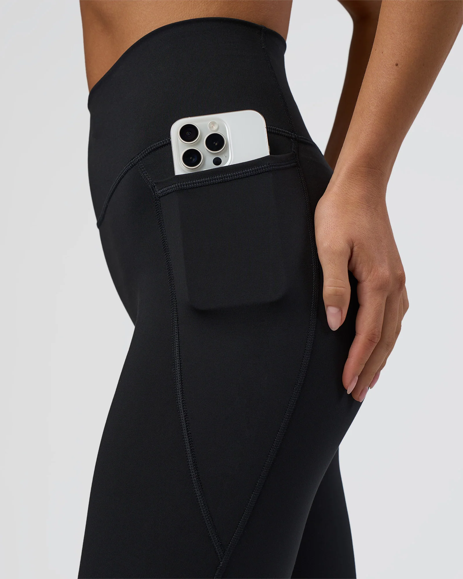 Fusion Ultra High-Rise 3/4 Legging Pockets - Black