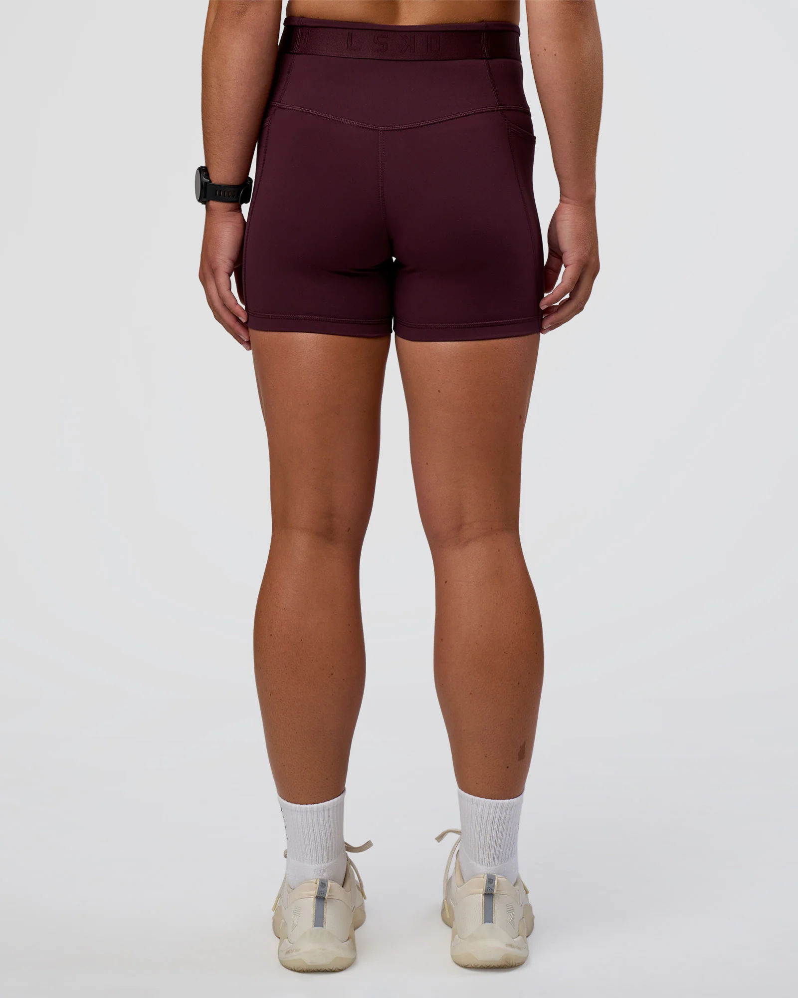 Fusion Jacquard High-Rise 4” Short Pockets - Cherry Lacquer