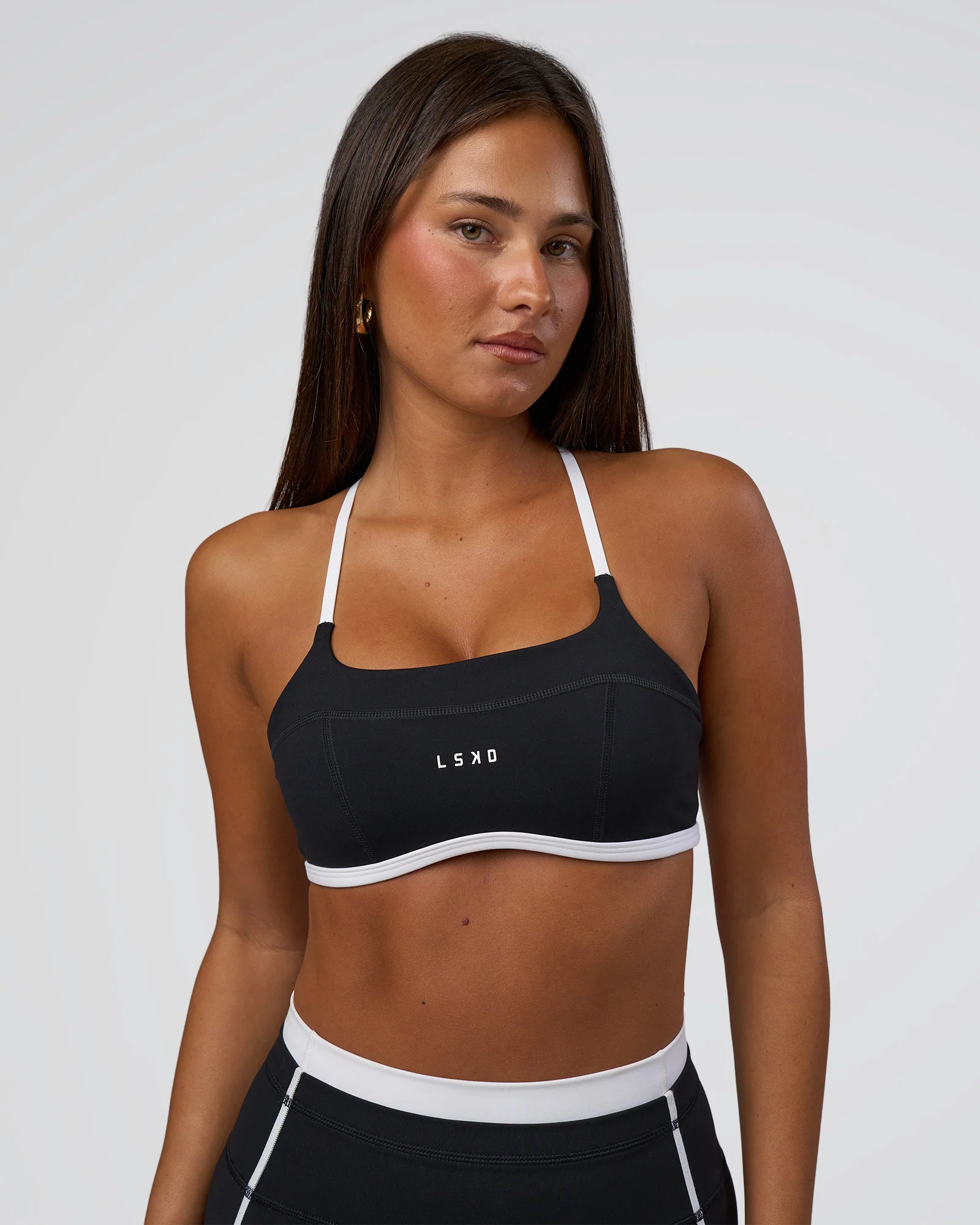 Liberate Sports Bra - Black-White 1 Liberate Sports Bra - Black-White