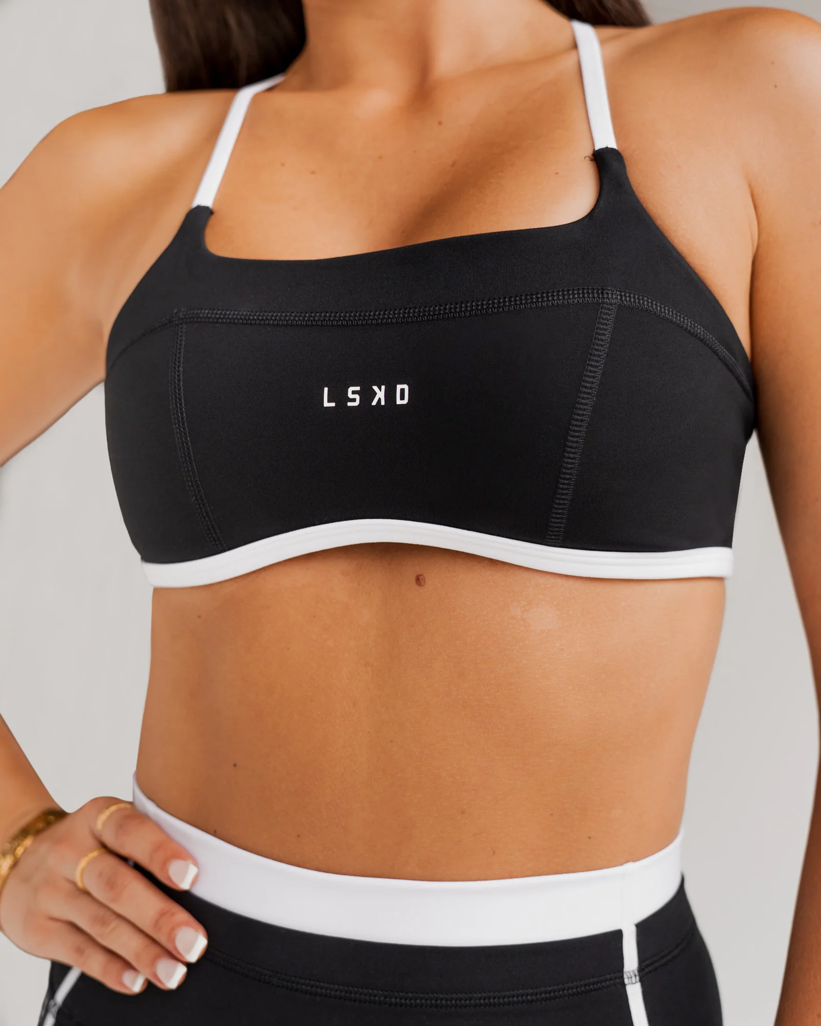 Liberate Sports Bra - Black-White 3 Liberate Sports Bra - Black-White