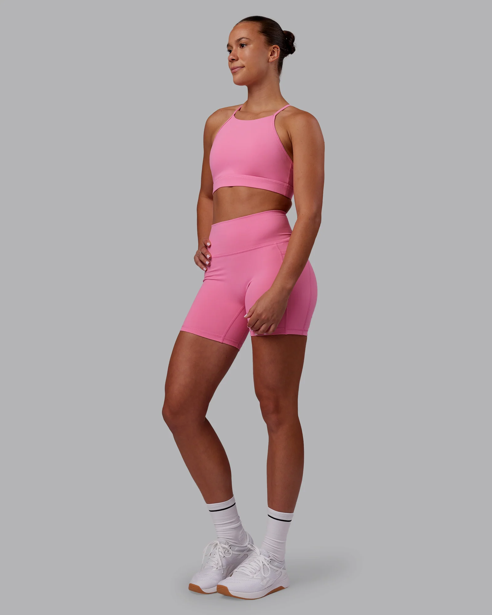 Lift High Neck Sports Bra - Candy Pink 3 Lift High Neck Sports Bra - Candy Pink