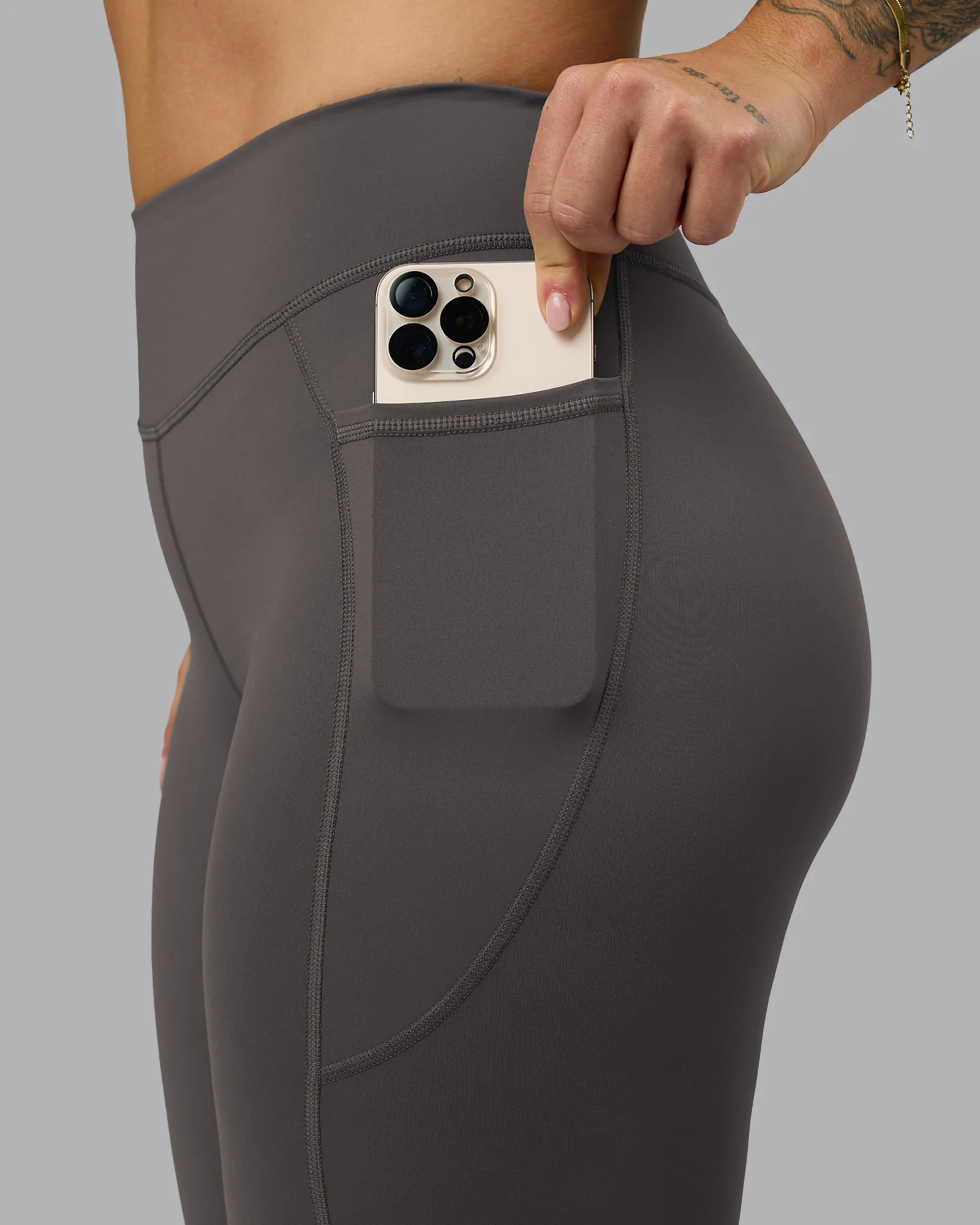 Elite High-Rise 7/8 Legging Pockets - Dark Storm