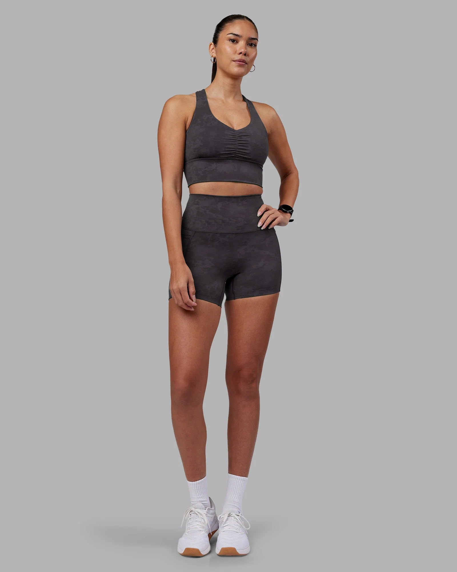 Evoke Longline Sports Bra - Dark Storm Wash