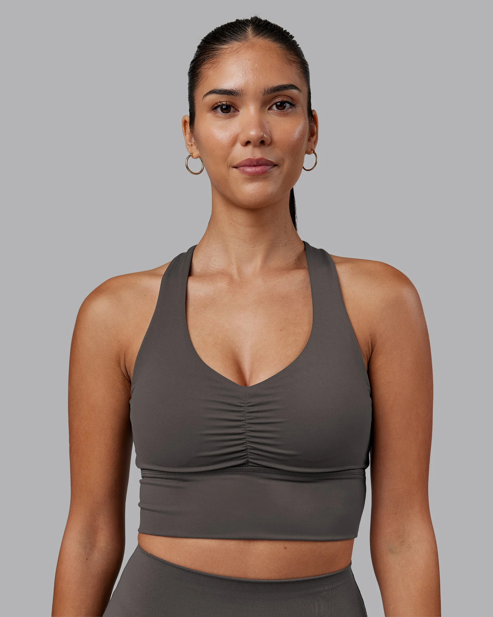 Evoke Longline Sports Bra - Dark Storm 1 Evoke Longline Sports Bra - Dark Storm