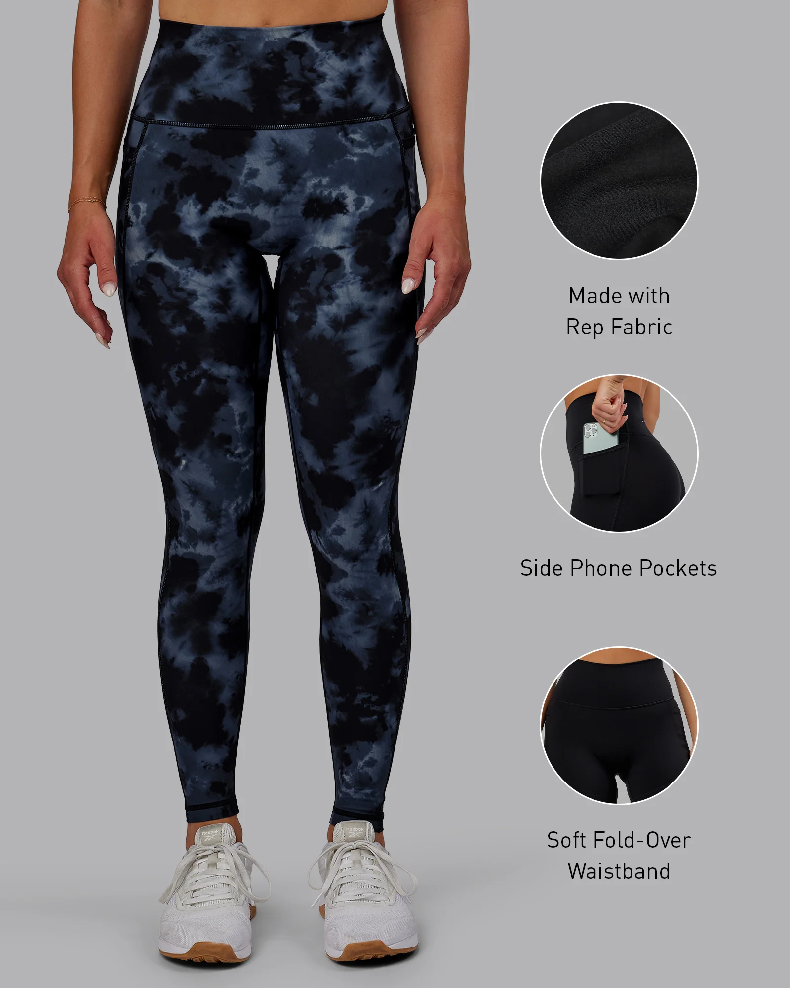 Fusion Ultra High-Rise Full Length Legging Pockets - Tie Dye-Midnight 2 Fusion Ultra High-Rise Full Length Legging Pockets - Tie Dye-Midnight