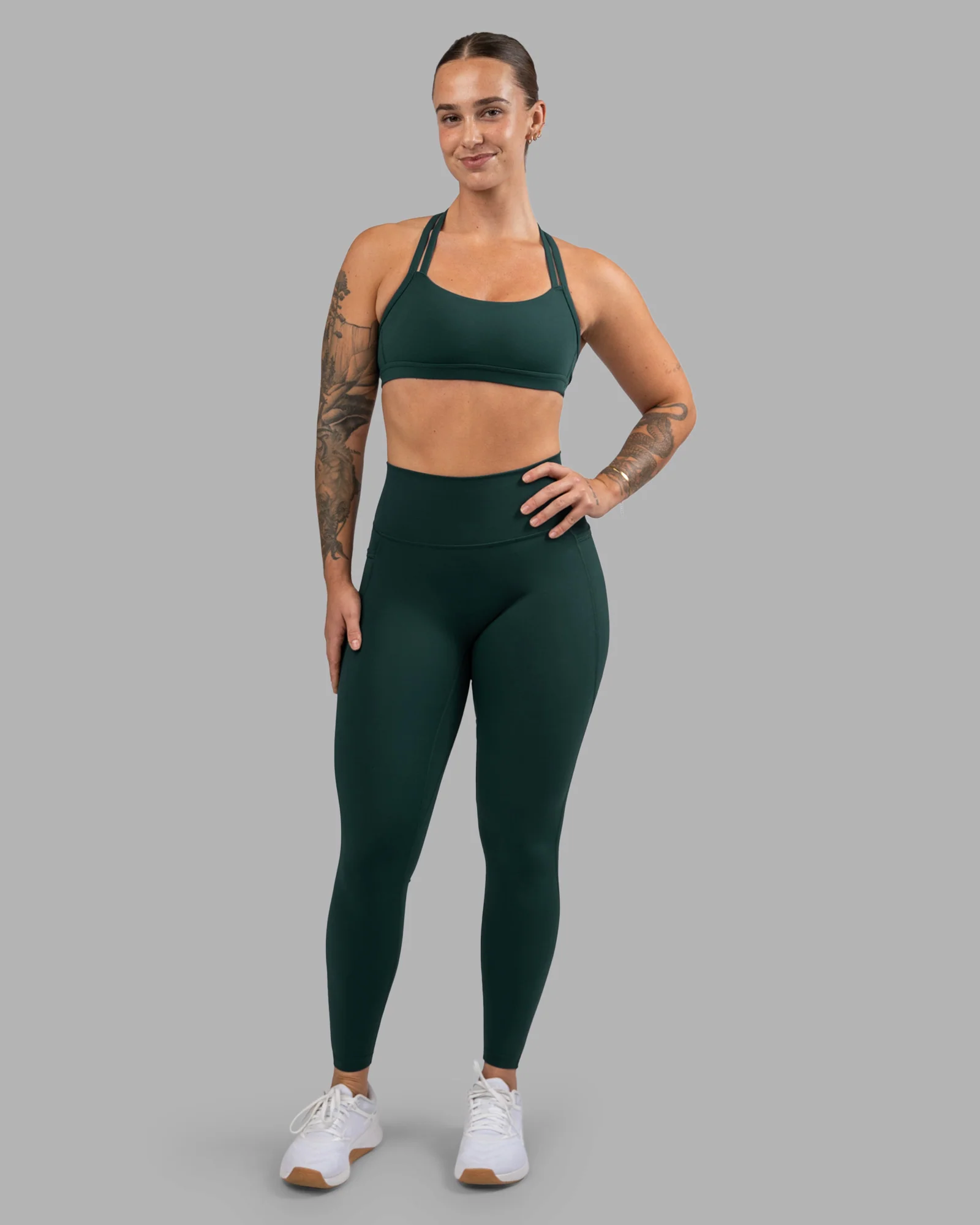 Fusion Ultra High-Rise Full Length Legging Pockets - Dark Moss 2 Fusion Ultra High-Rise Full Length Legging Pockets - Dark Moss