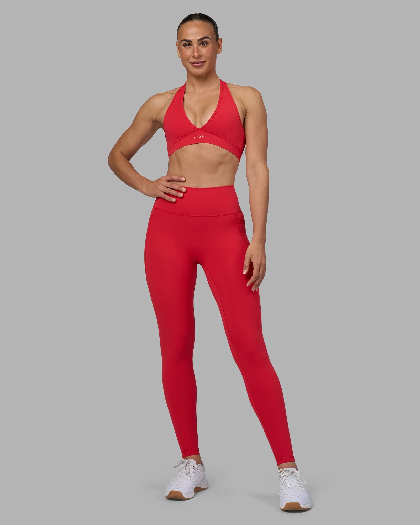 Fusion Ultra High-Rise Full Length Legging Pockets - Scarlet 1 Fusion Ultra High-Rise Full Length Legging Pockets - Scarlet