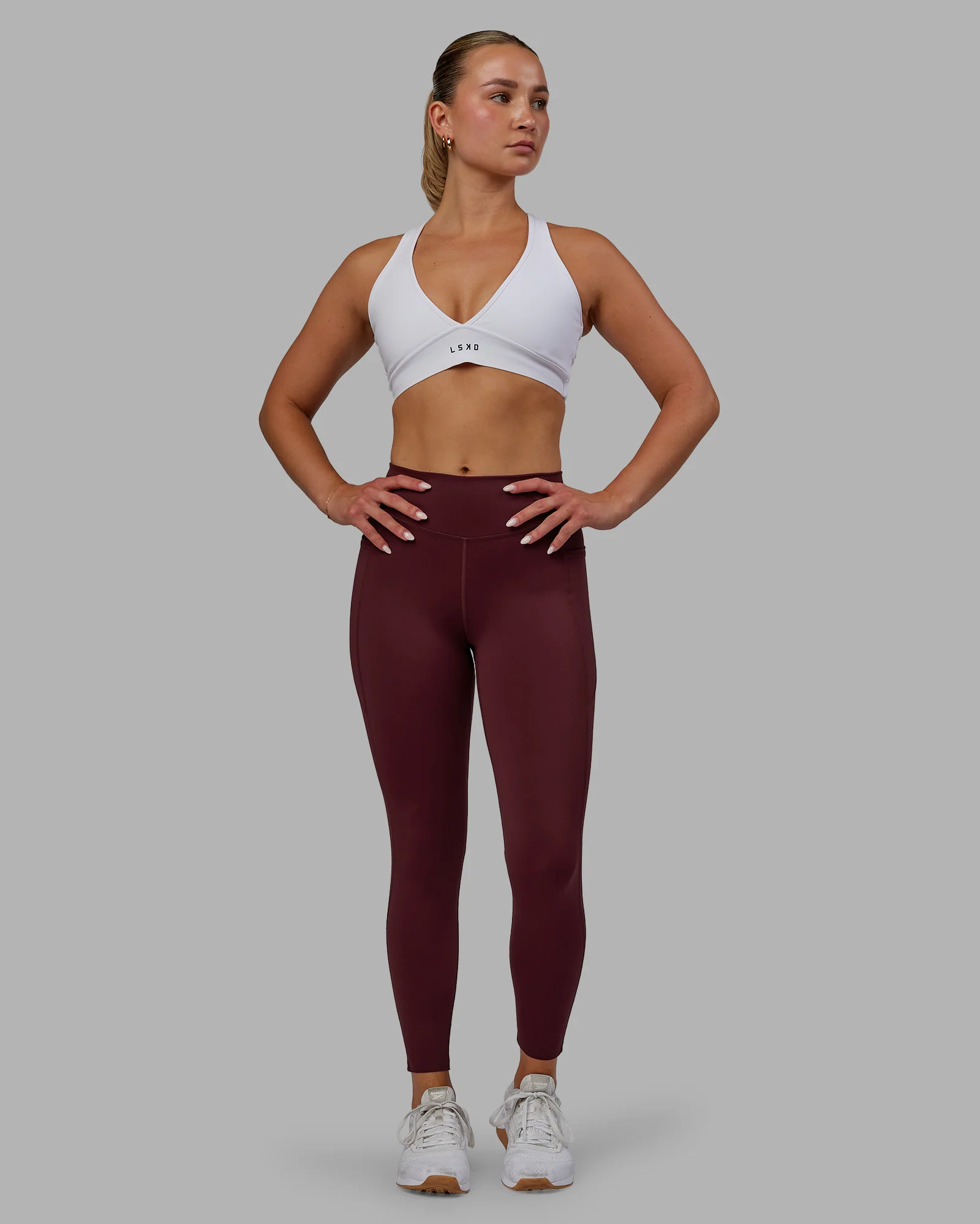 Elite High-Rise 7/8 Legging Pockets - Dark Cherry