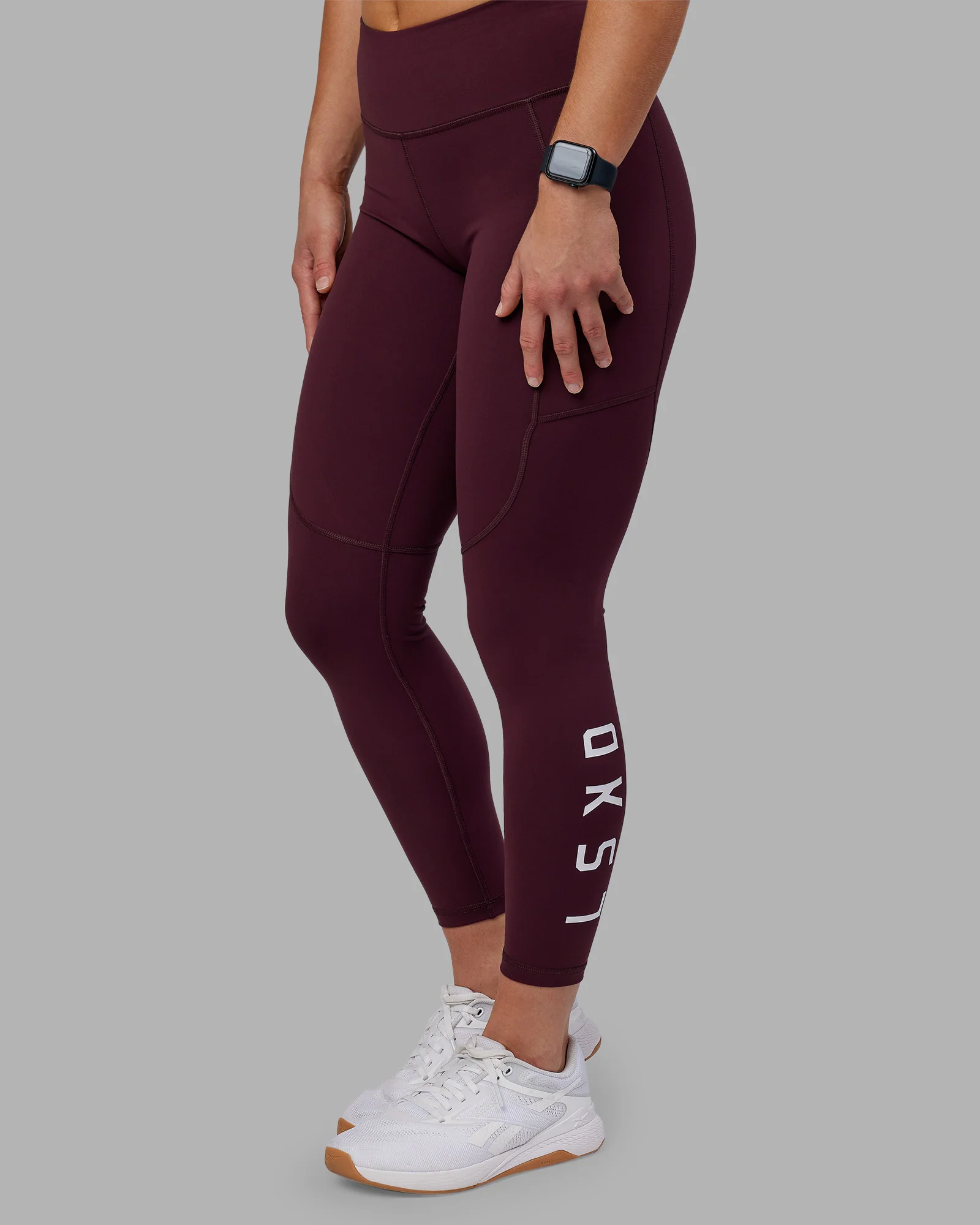 Rep Ultra High-Rise 7/8 Legging Pockets - Cherry Lacquer-White