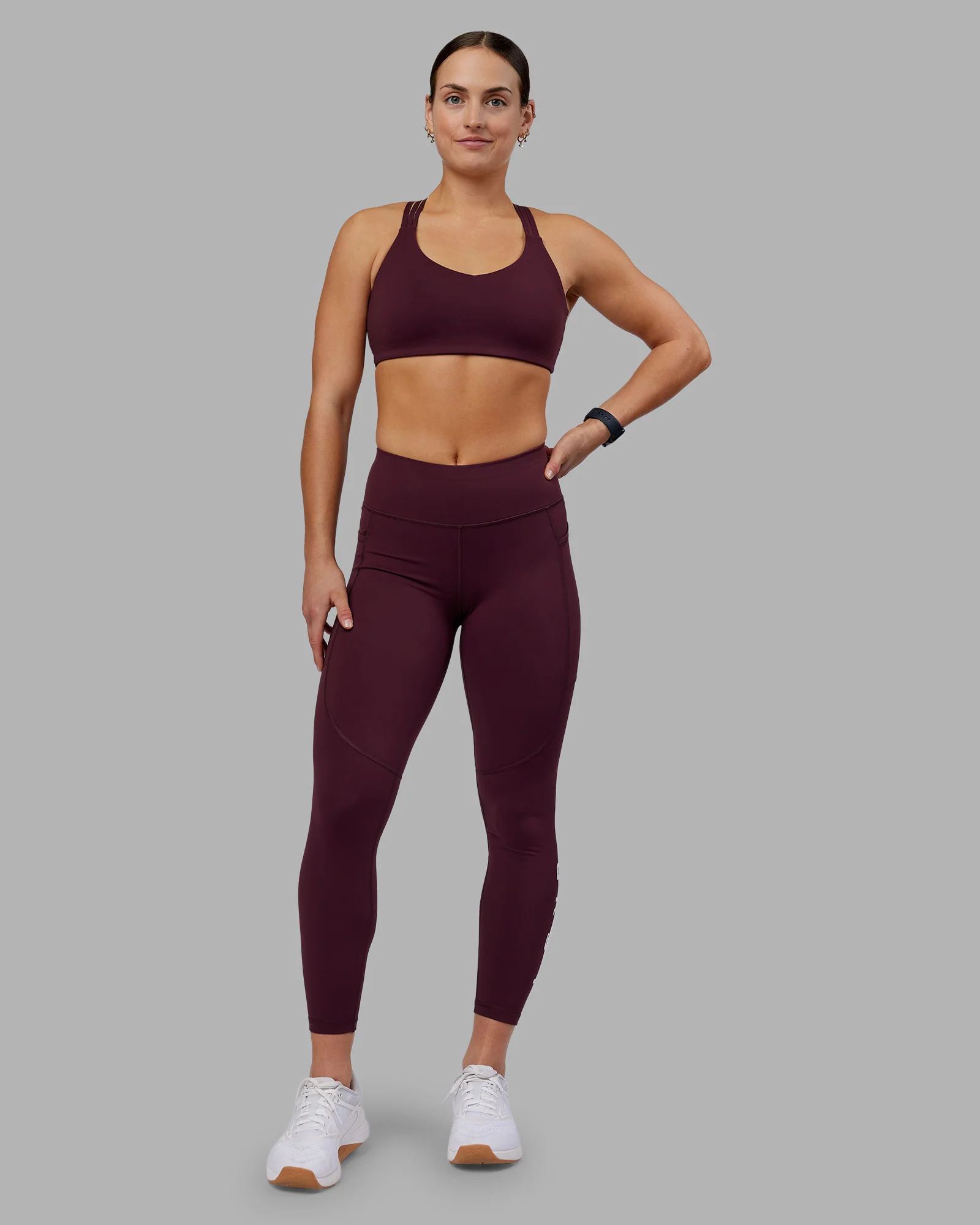Rep Ultra High-Rise 7/8 Legging Pockets - Cherry Lacquer-White