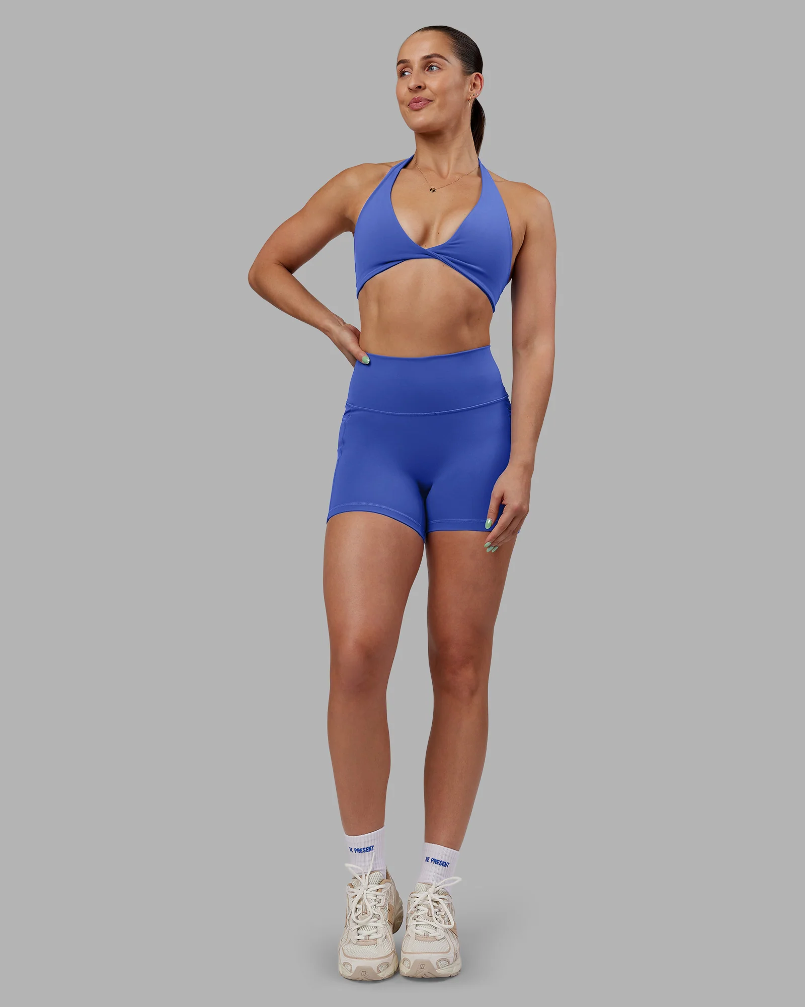 Abs Agile Halter Sports Bra - Power Cobalt 4 Abs Agile Halter Sports Bra - Power Cobalt