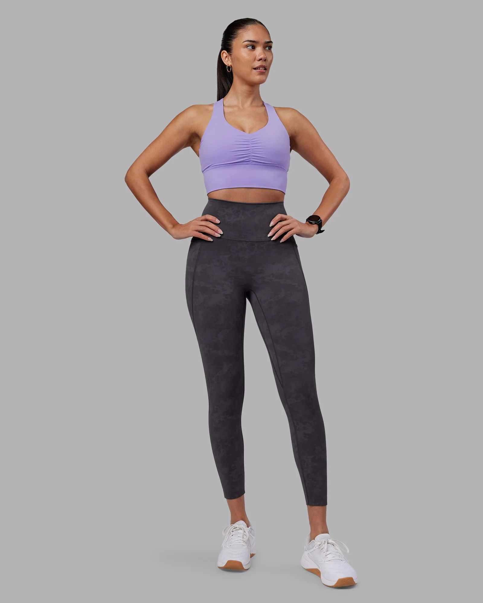 Evoke Longline Sports Bra - Violet Ray