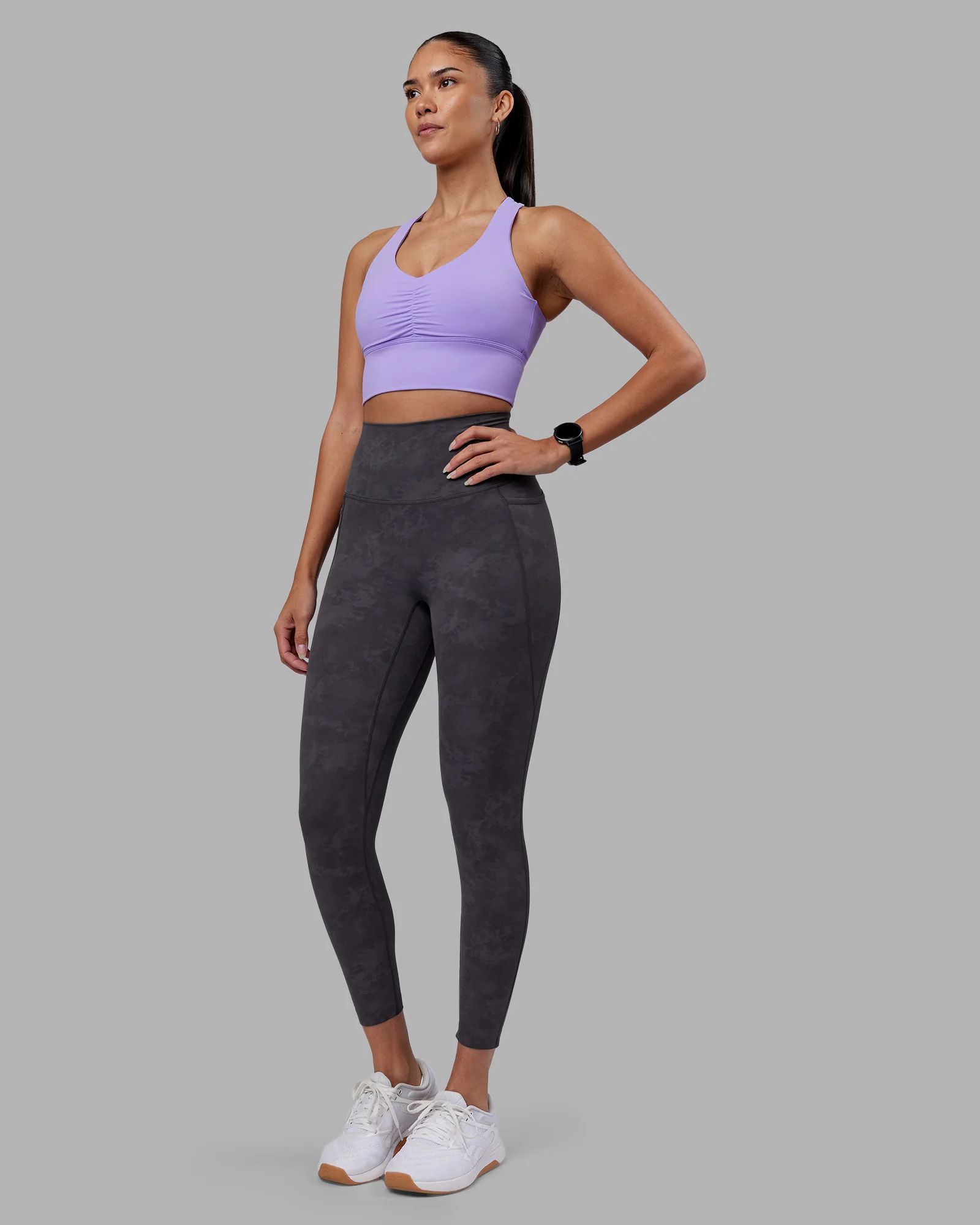 Evoke Longline Sports Bra - Violet Ray