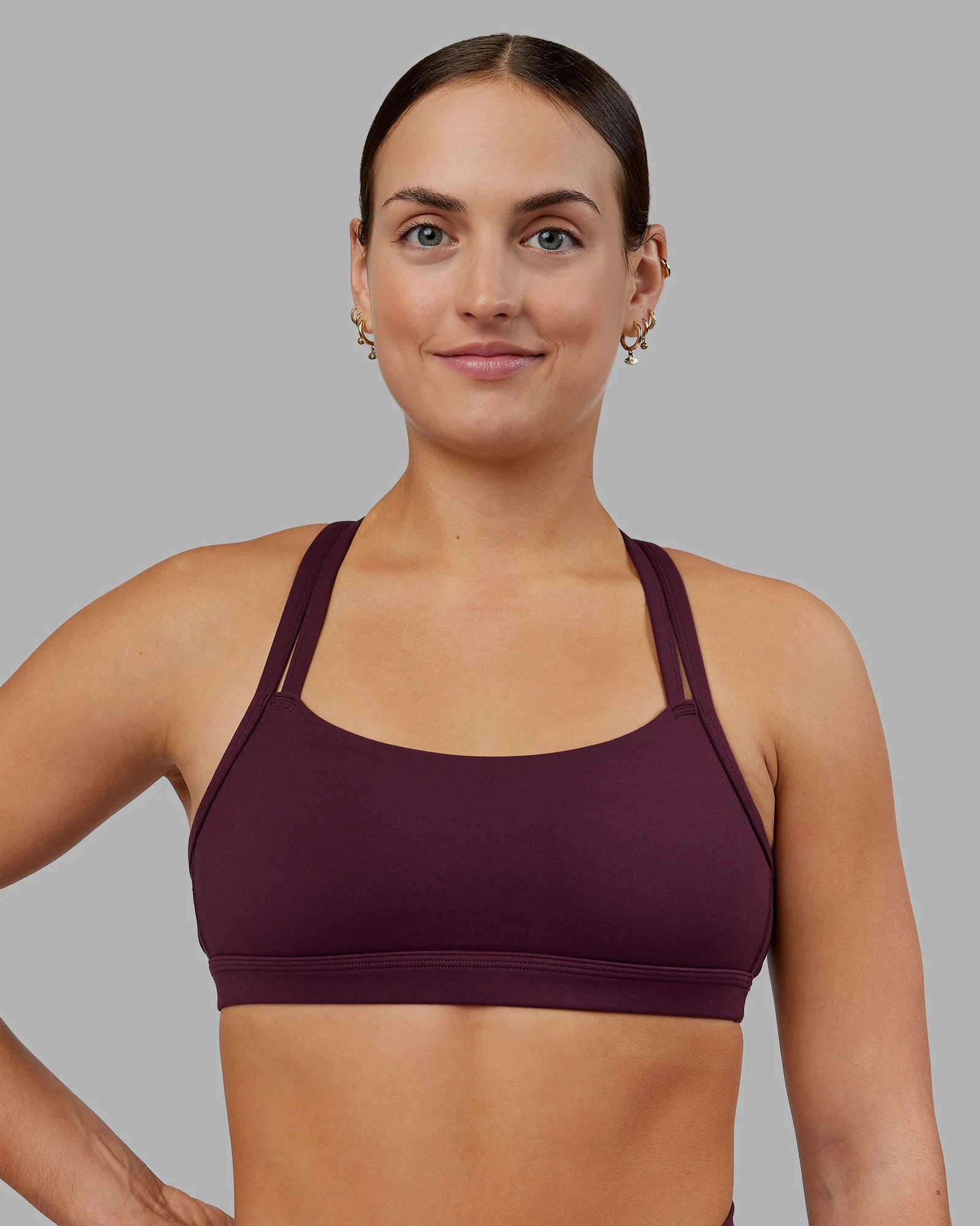Velocity Sports Bra - Cherry Lacquer 1 Velocity Sports Bra - Cherry Lacquer