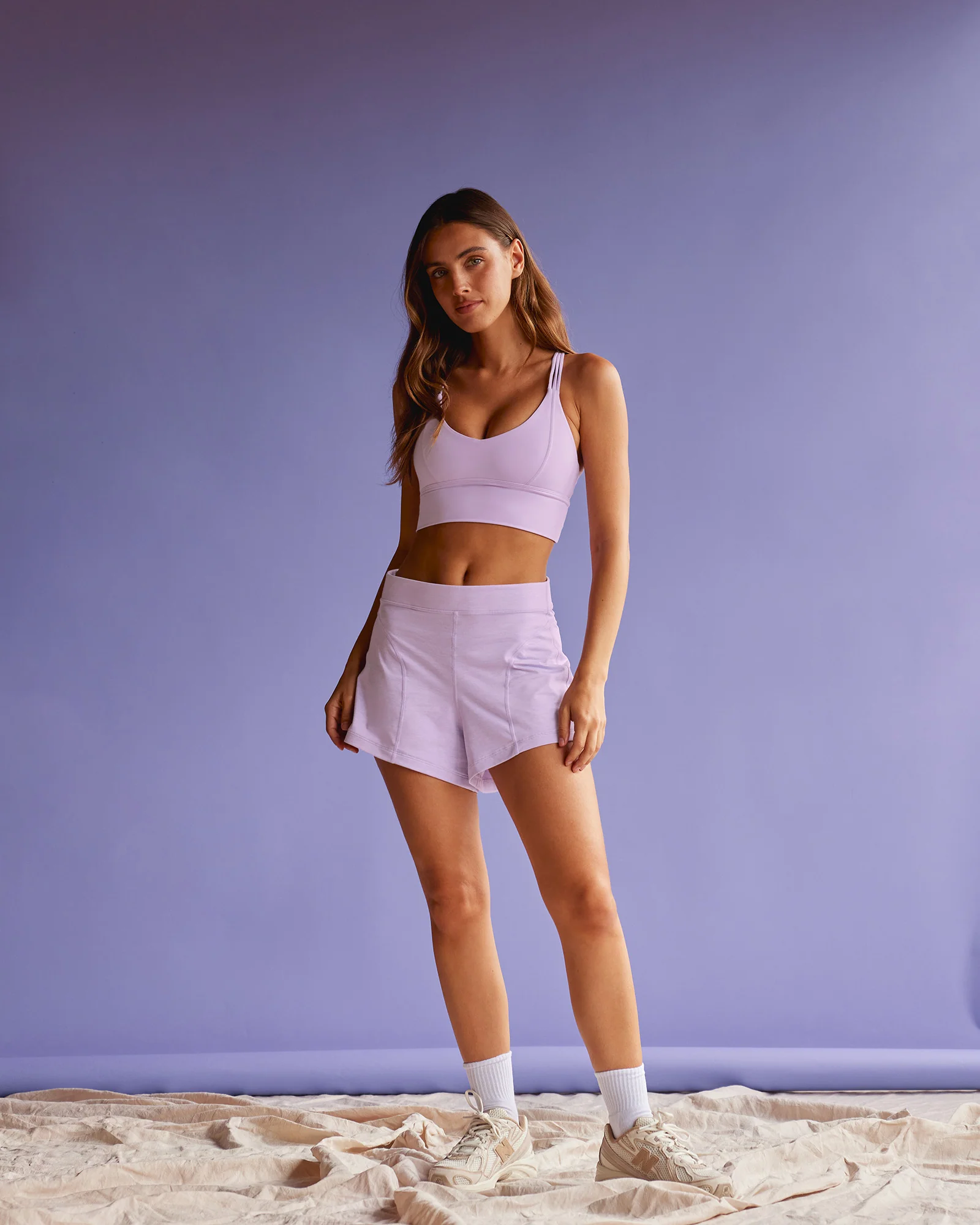 Flash Longline Sports Bra - Pale Lilac