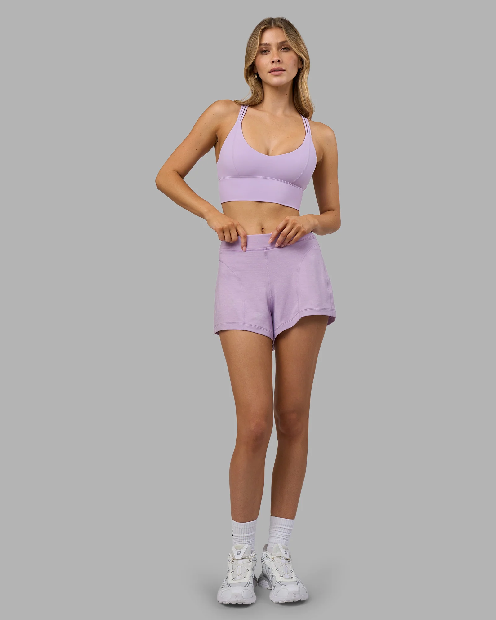 Flash Longline Sports Bra - Pale Lilac