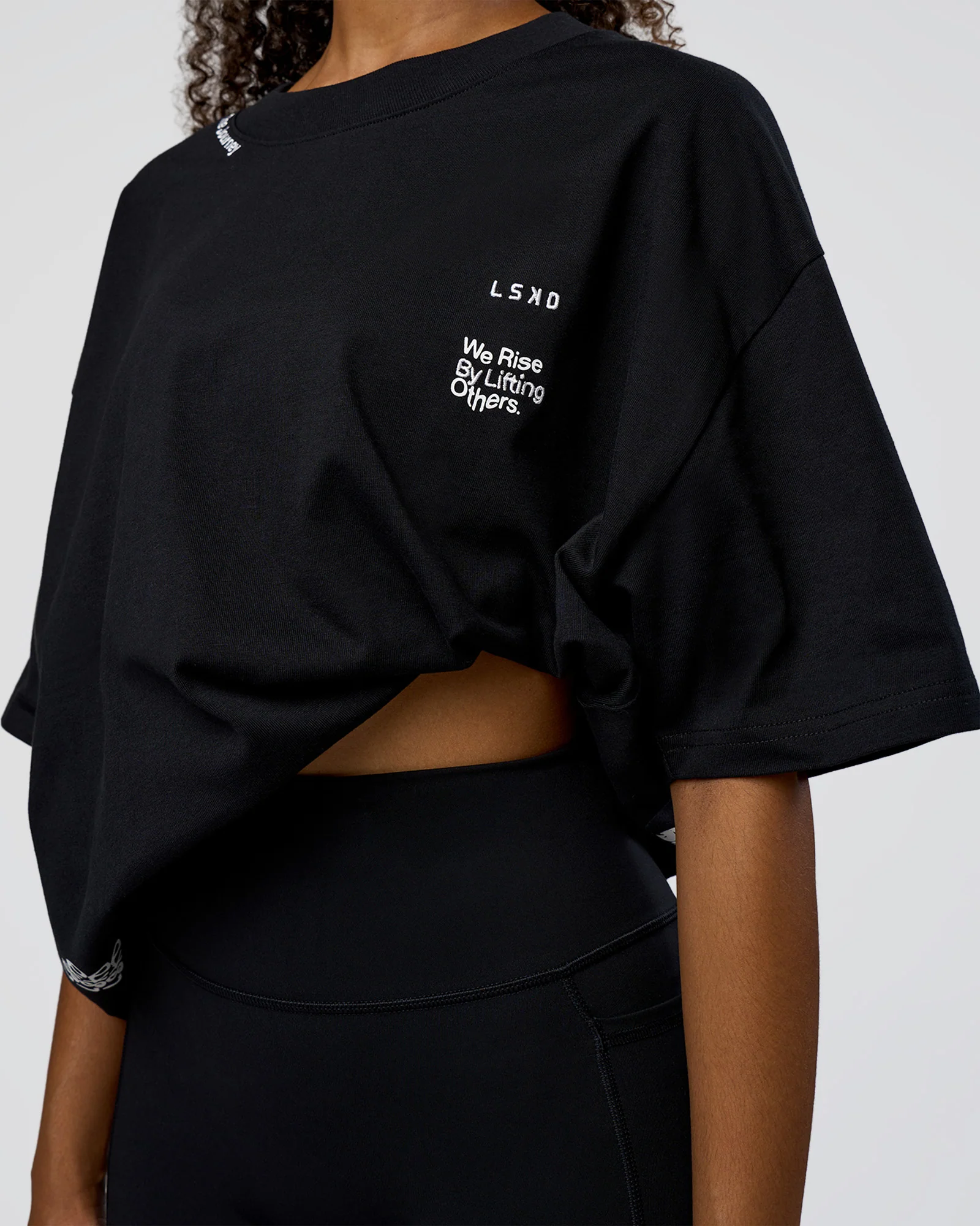 Sticker Heavyweight Oversized Tee - Black-White 12 Sticker Heavyweight Oversized Tee - Black-White