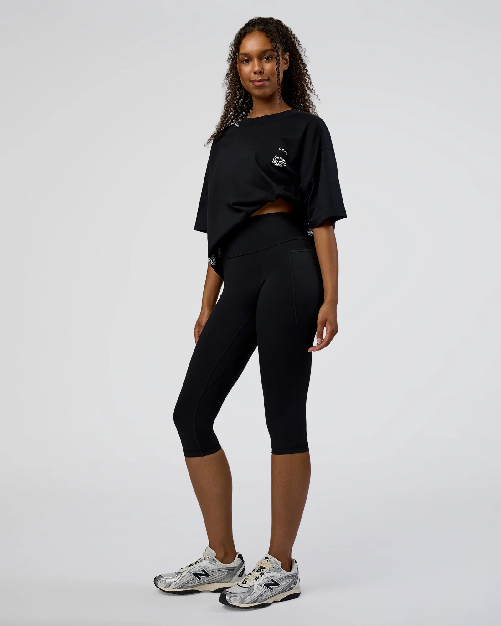 Sticker Heavyweight Oversized Tee - Black-White 13 Sticker Heavyweight Oversized Tee - Black-White