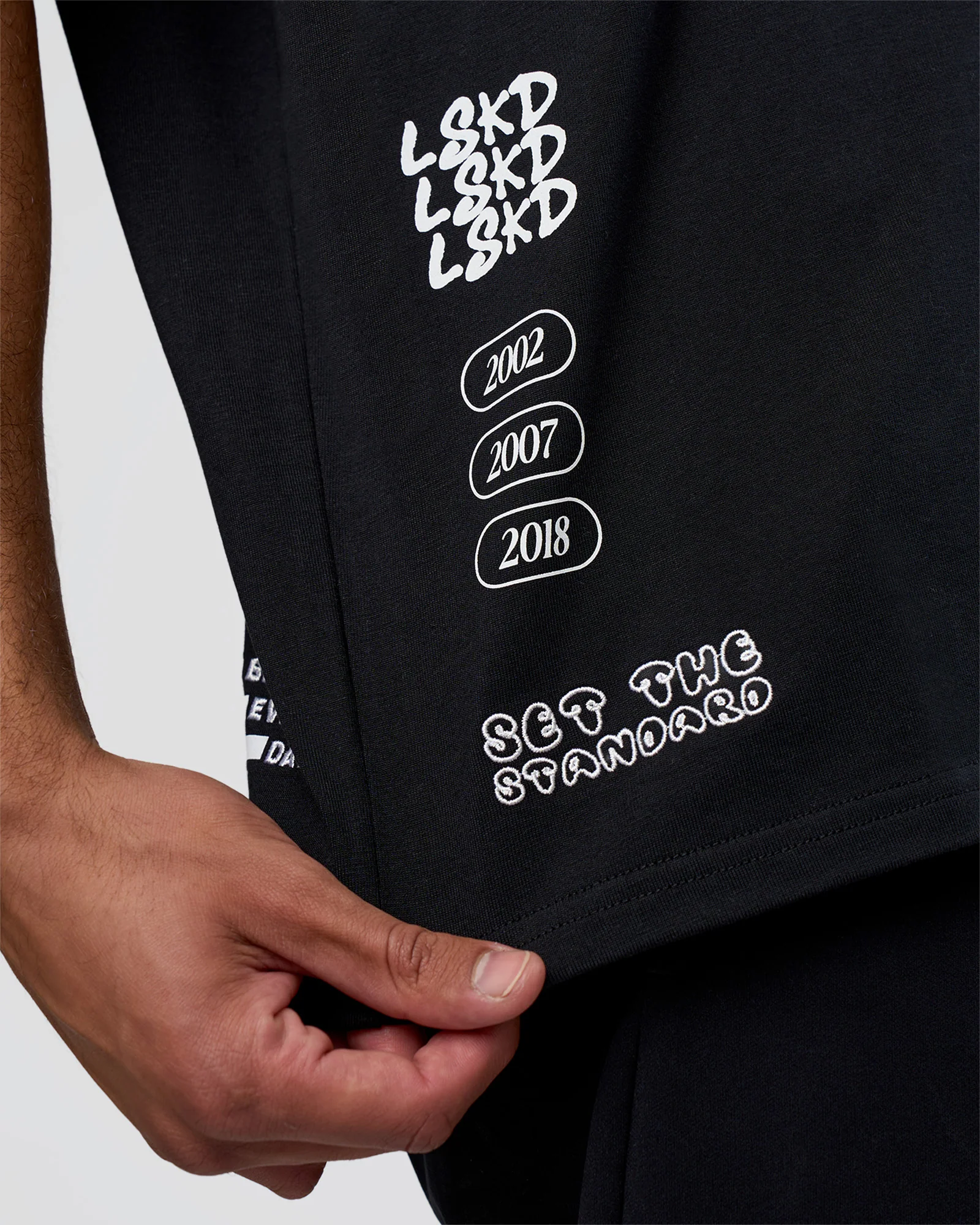 Sticker Heavyweight Oversized Tee - Black-White 3 Sticker Heavyweight Oversized Tee - Black-White