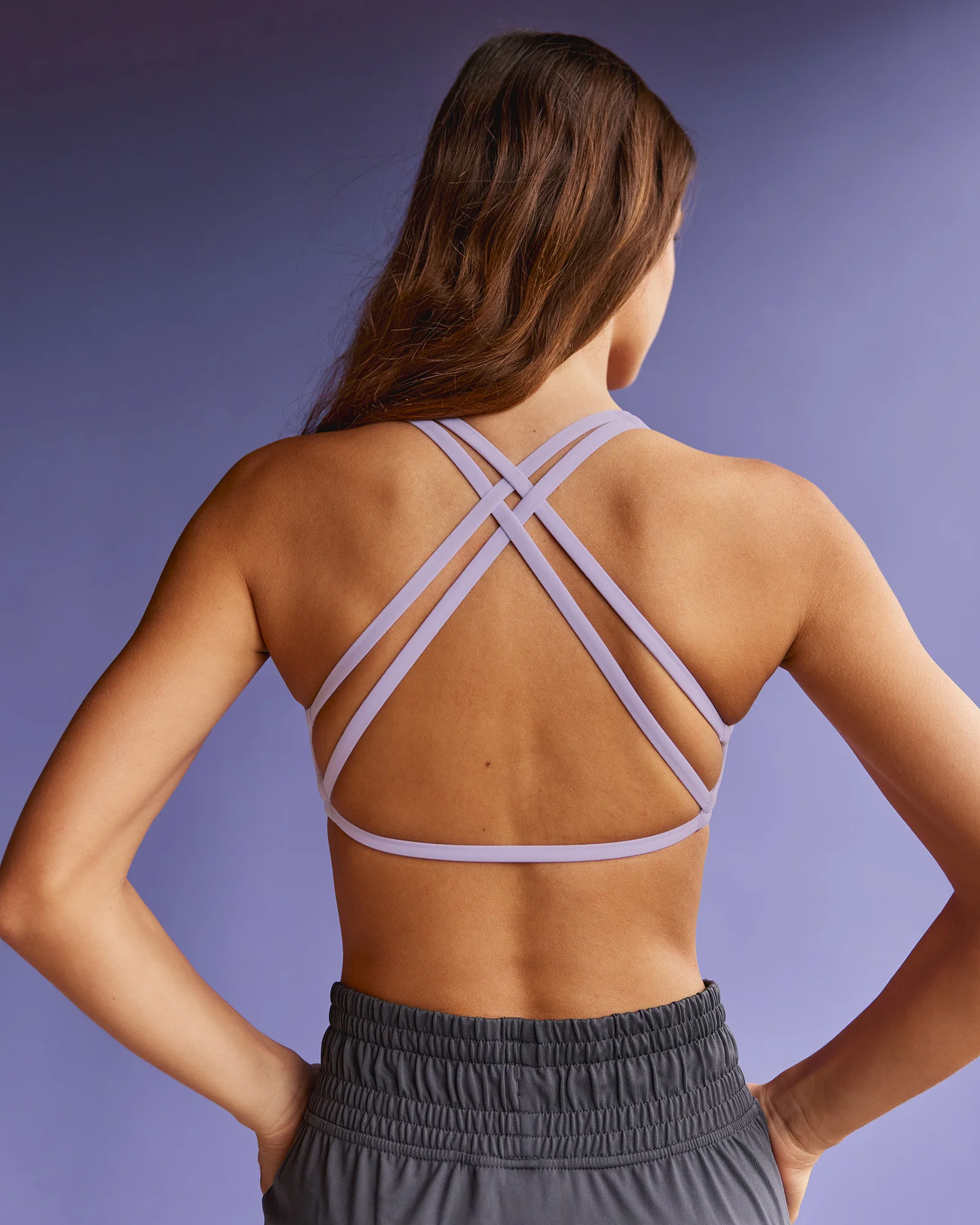 Aspire Twist Sports Bra - Pale Lilac