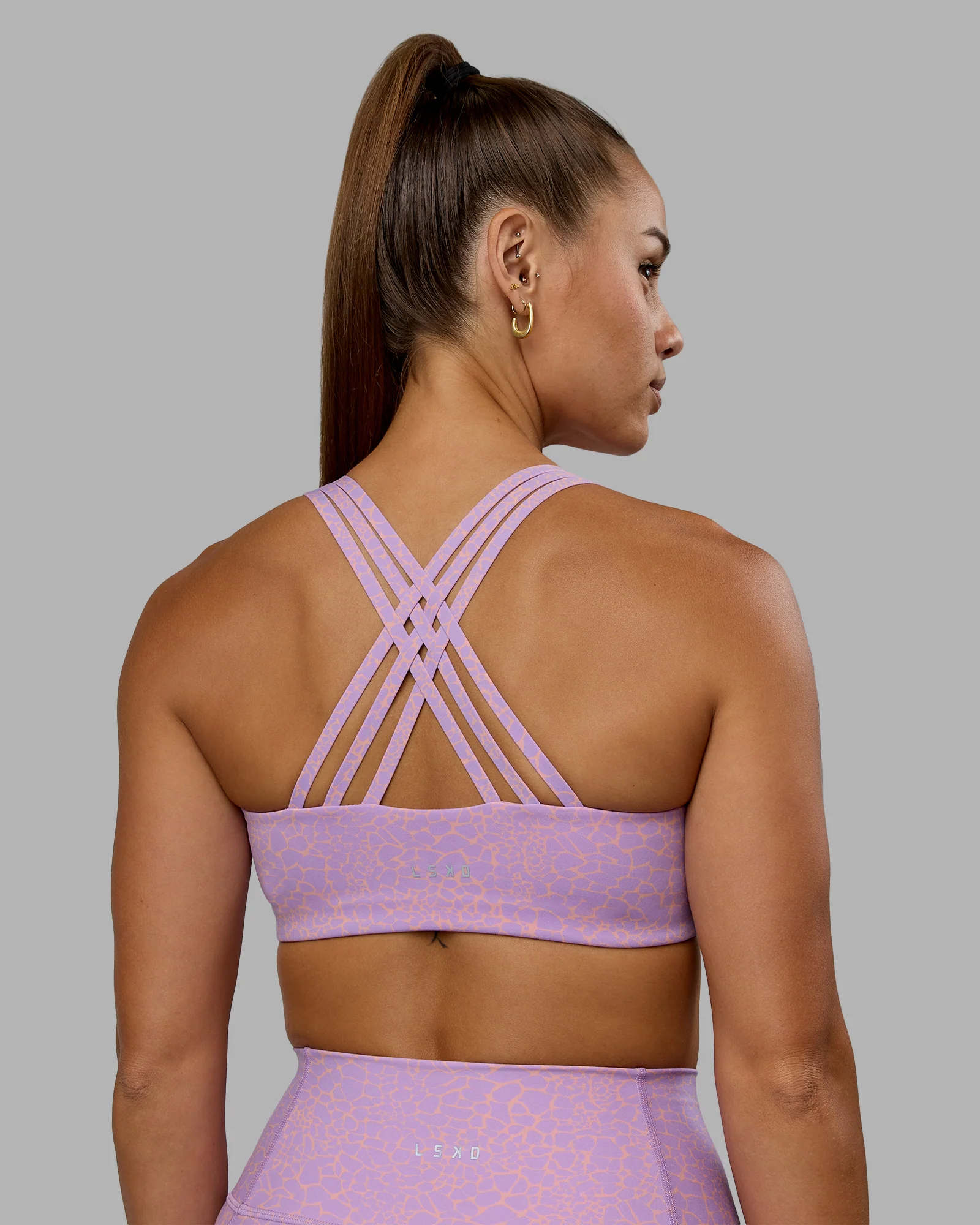 Push The Limit Bra - Pale Lilac Vitality Print 2 Push The Limit Bra - Pale Lilac Vitality Print
