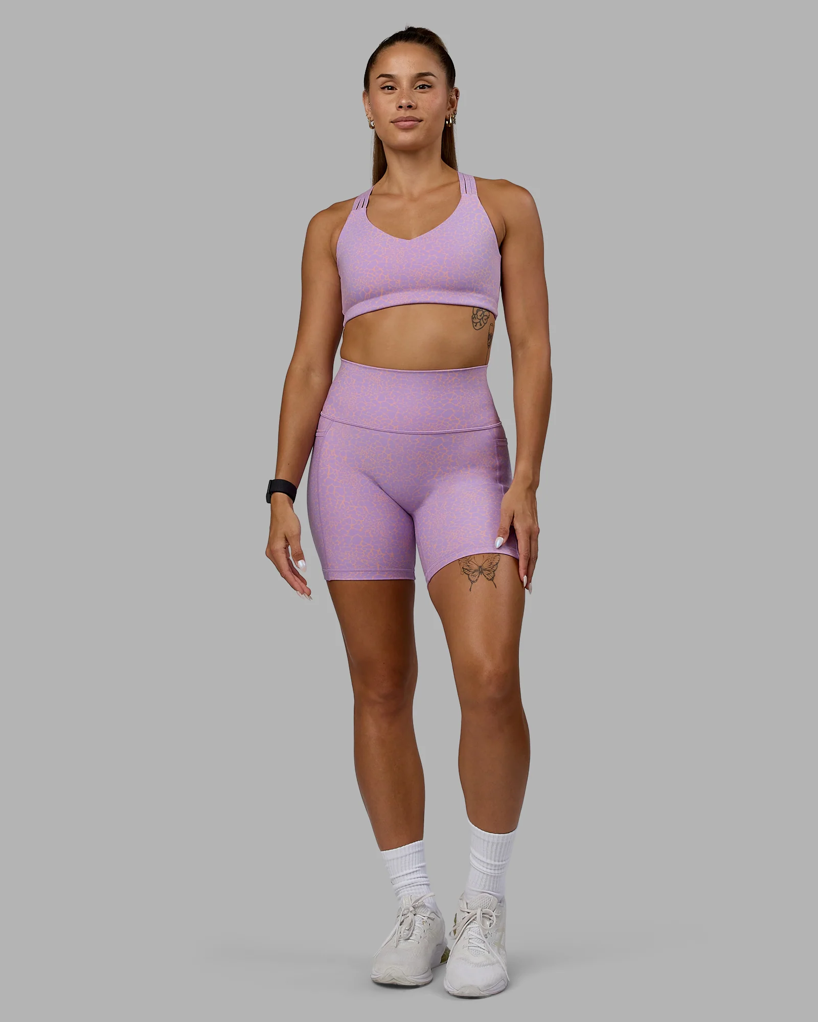 Push The Limit Bra - Pale Lilac Vitality Print 7 Push The Limit Bra - Pale Lilac Vitality Print