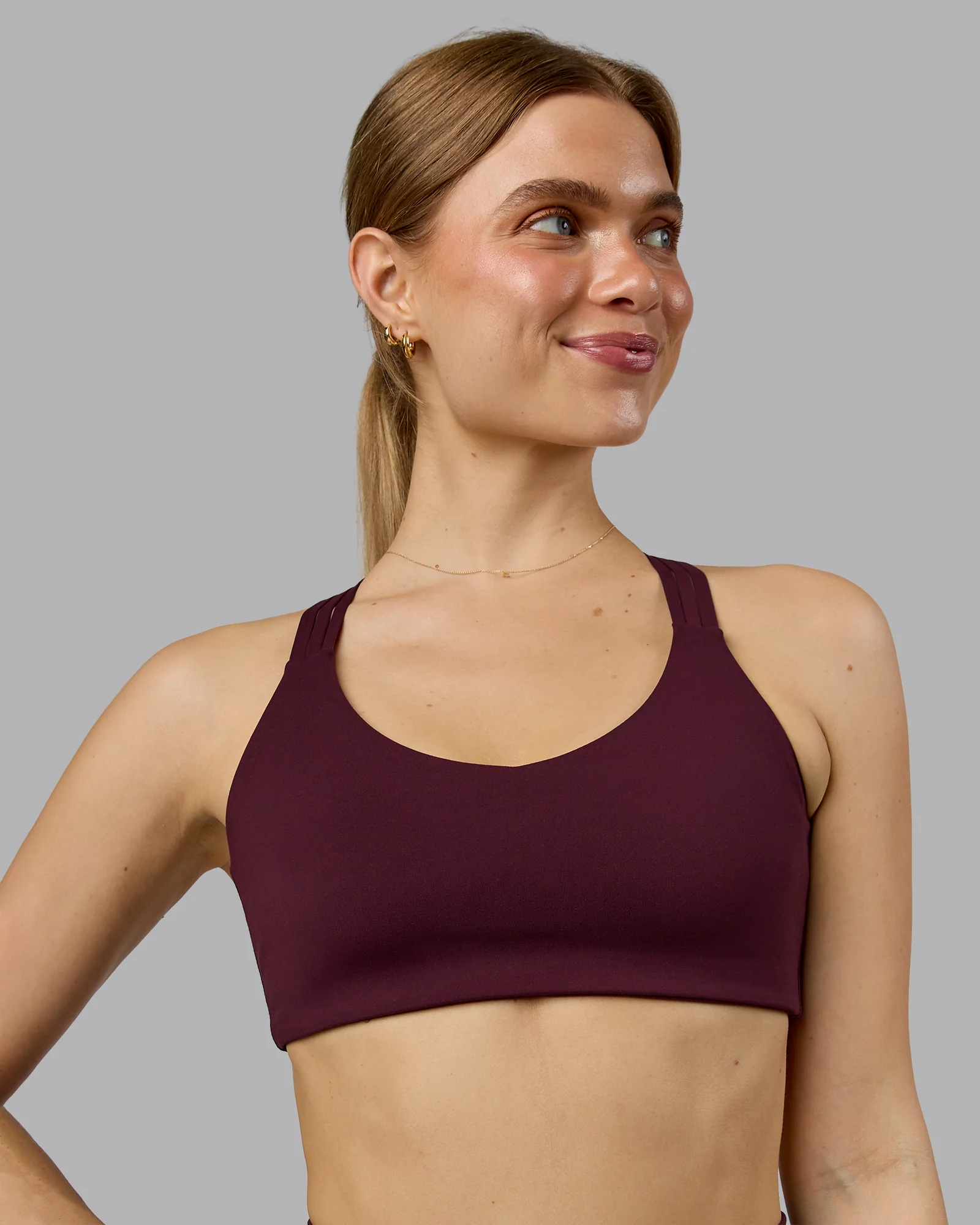 Push The Limit Sports Bra - Cherry Lacquer 1 Push The Limit Sports Bra - Cherry Lacquer