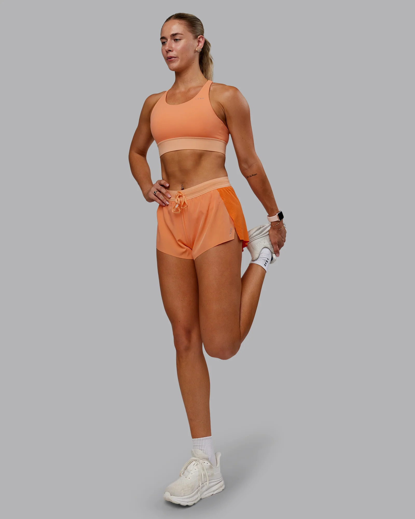 Accelerate Sports Bra - Cantaloupe Colourblock