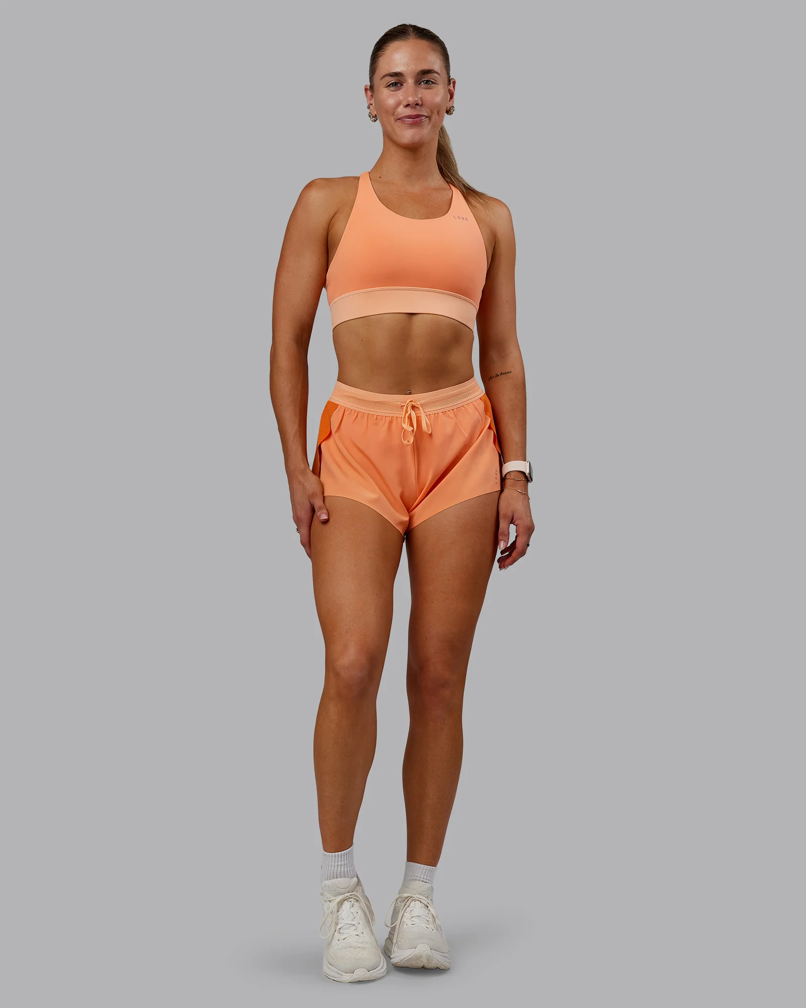 Accelerate Sports Bra - Cantaloupe Colourblock