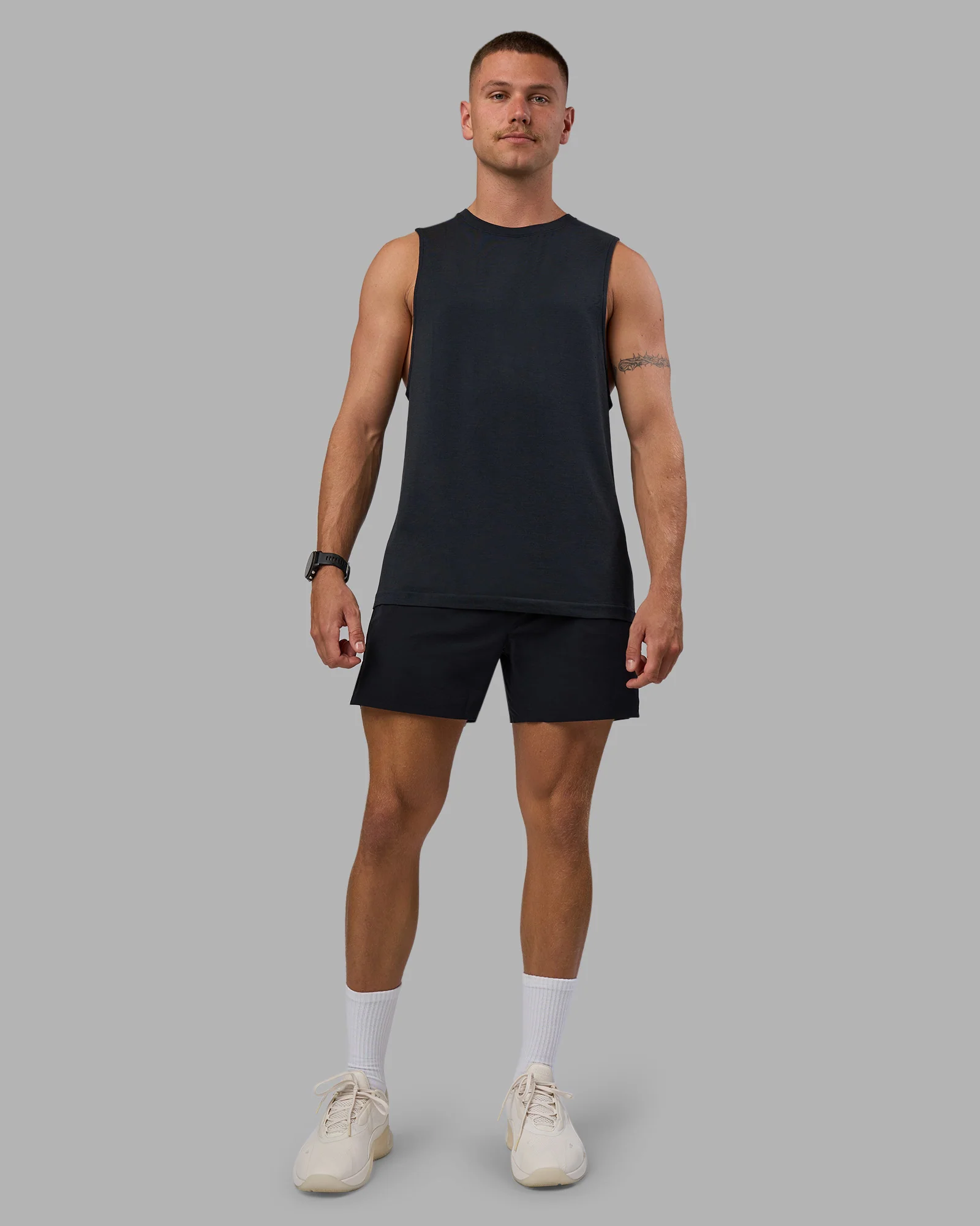 Hybrid Lined 5" Short - Black-Reflective