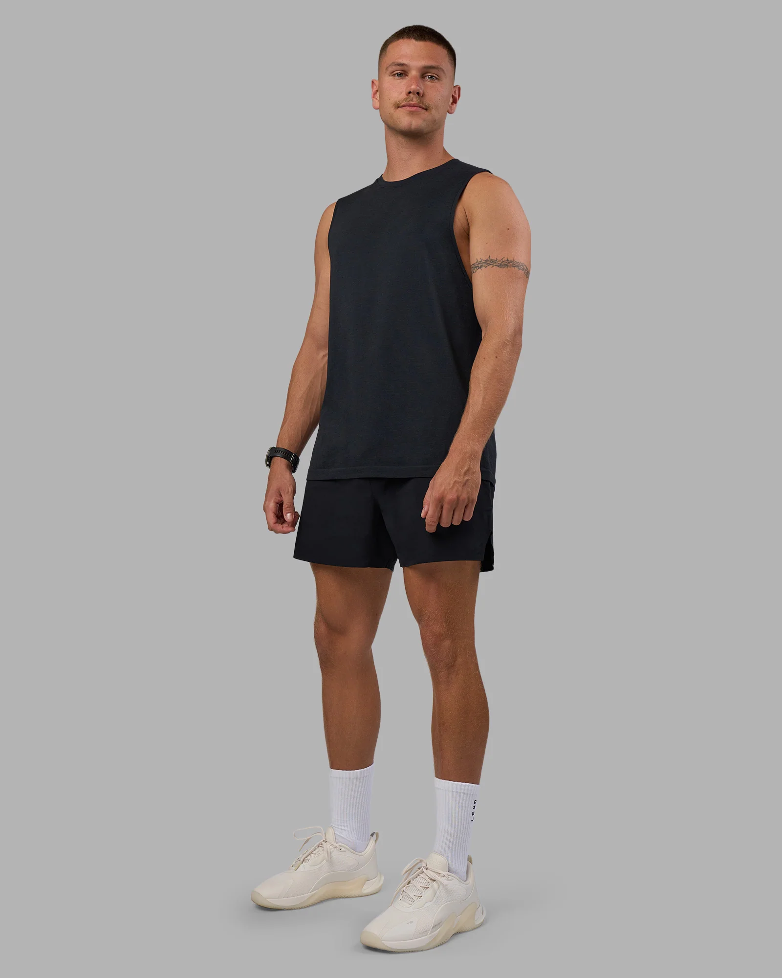 Hybrid Lined 5" Short - Black-Reflective