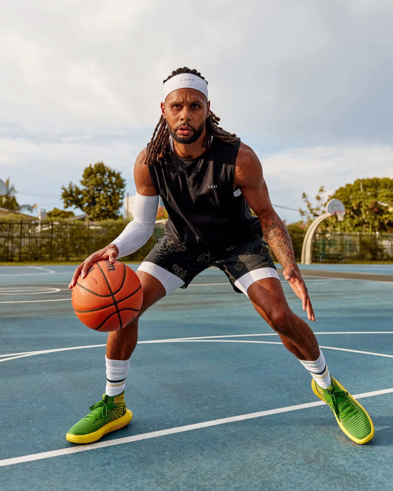 Patty Mills Challenger 6" Performance Short - Black-Vital Green 3 Patty Mills Challenger 6" Performance Short - Black-Vital Green