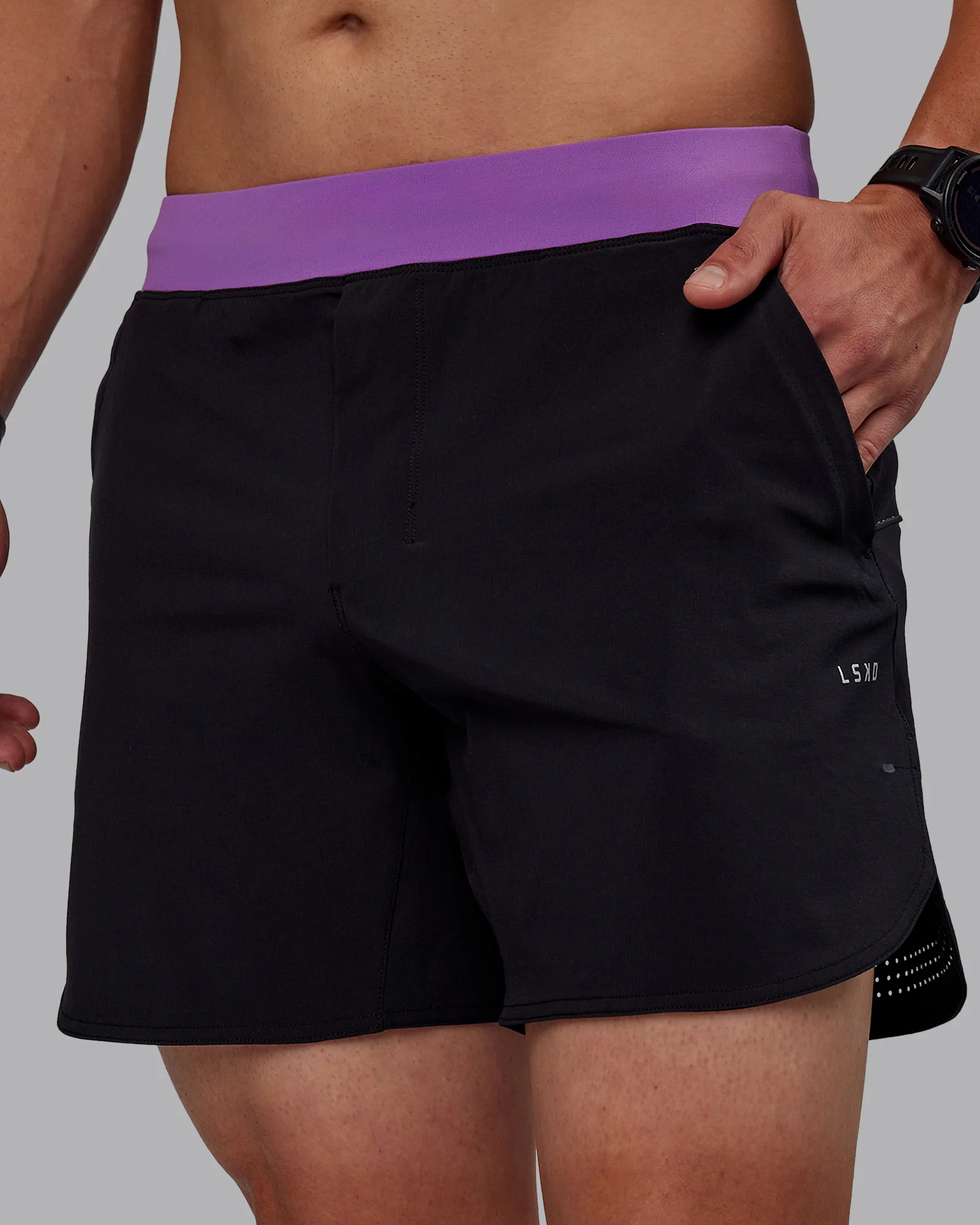 Lift 6" Short - Black-Purple Swirl 3 Lift 6" Short - Black-Purple Swirl