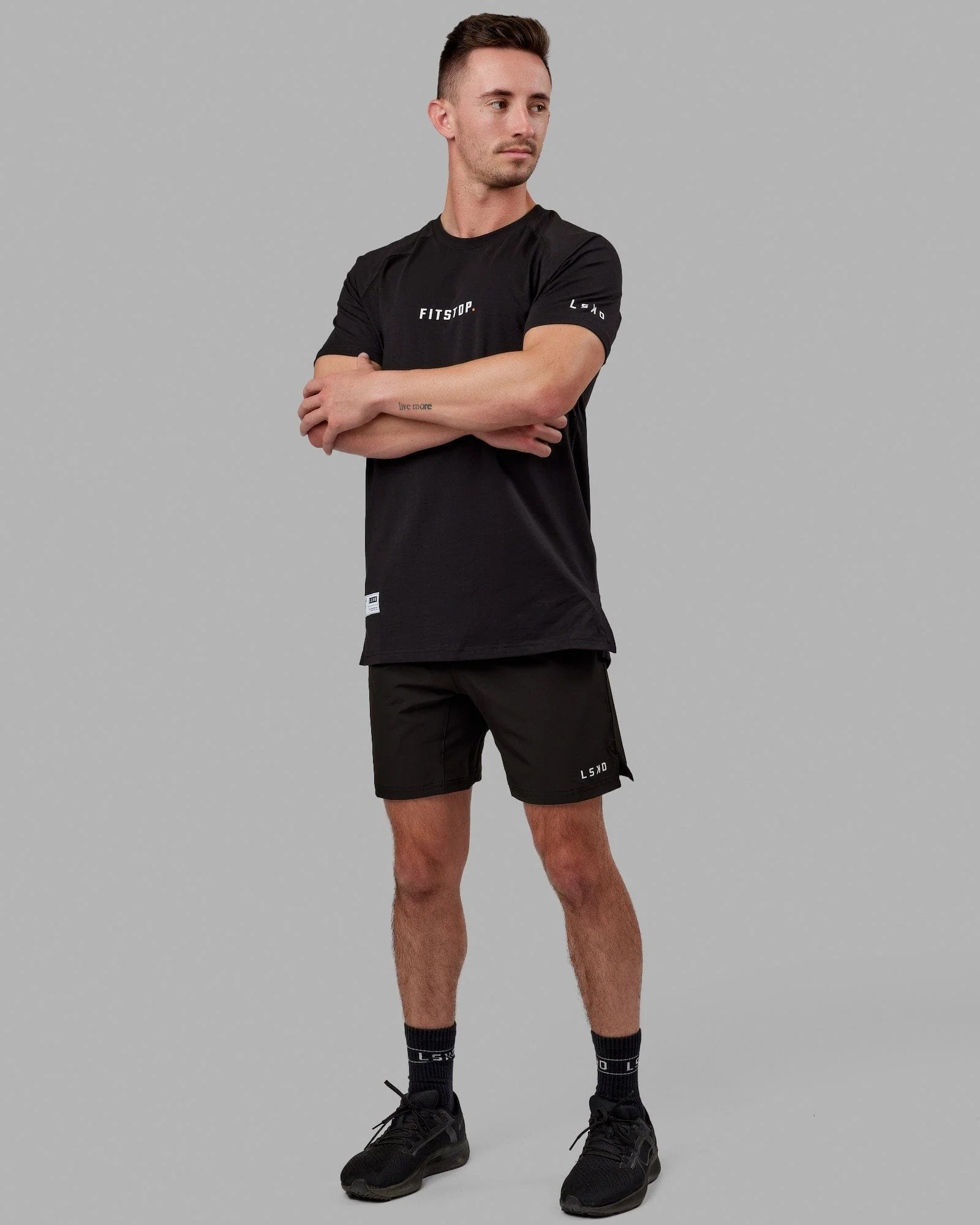 Fitstop Fast FLXCotton Tee - Black-White 3 Fitstop Fast FLXCotton Tee - Black-White