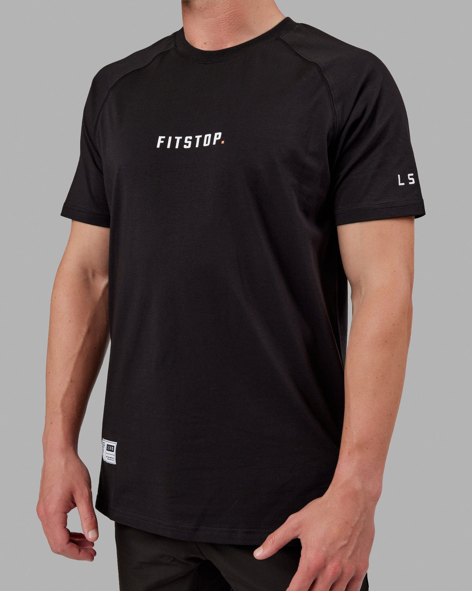Fitstop Fast FLXCotton Tee - Black-White 4 Fitstop Fast FLXCotton Tee - Black-White