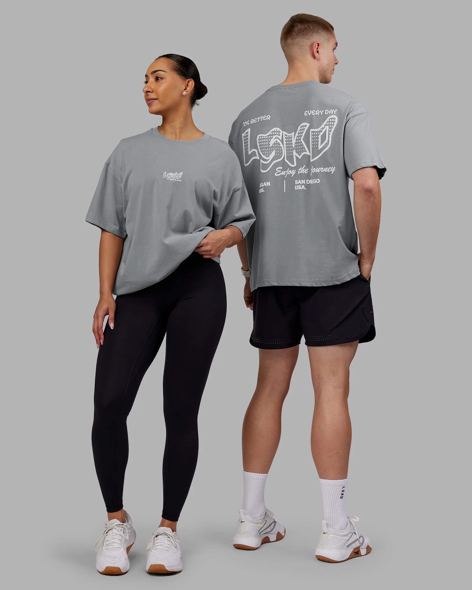 Time's Up Heavyweight Oversized Tee - Circular Grey-White 1 Time's Up Heavyweight Oversized Tee - Circular Grey-White