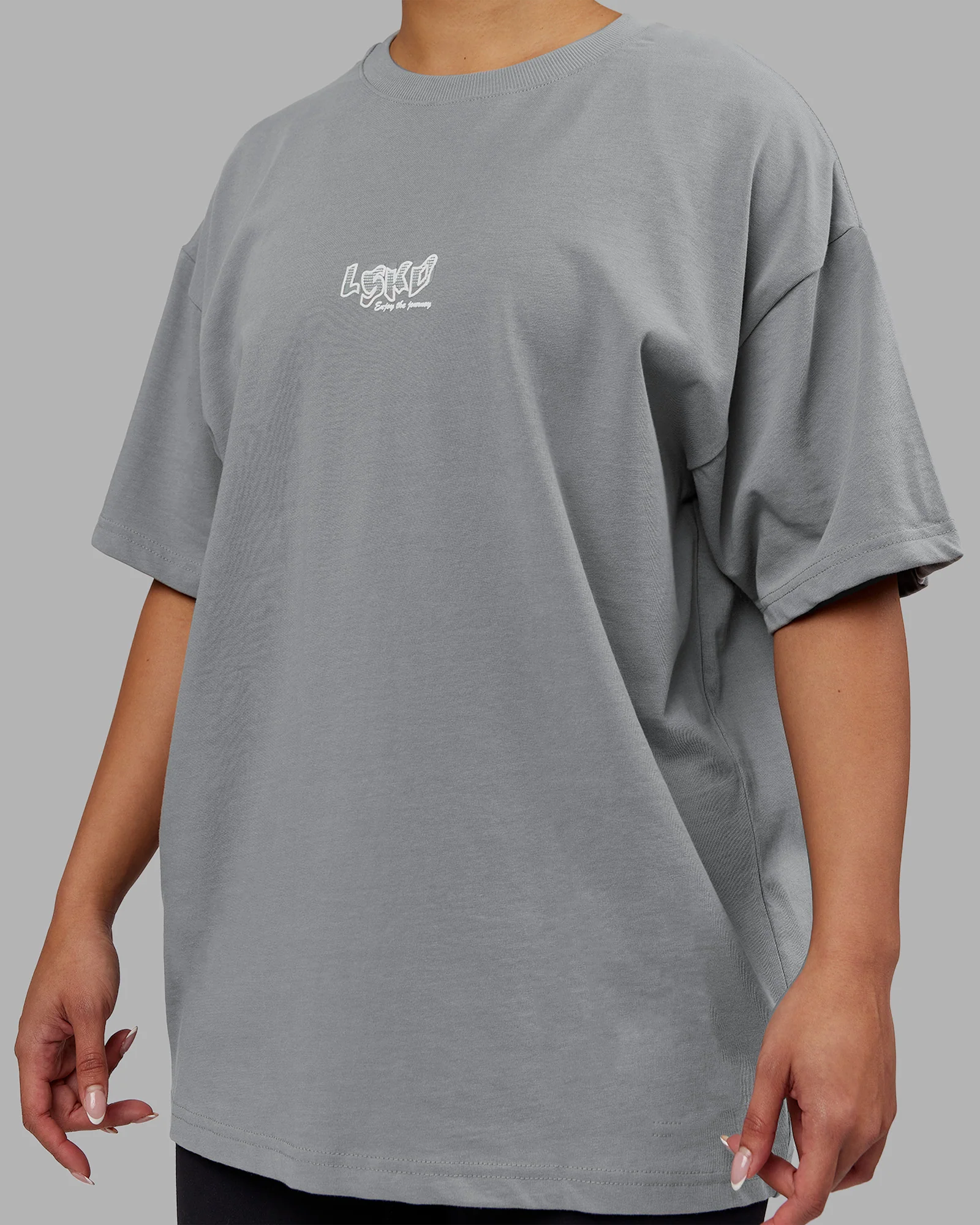 Time's Up Heavyweight Oversized Tee - Circular Grey-White 10 Time's Up Heavyweight Oversized Tee - Circular Grey-White