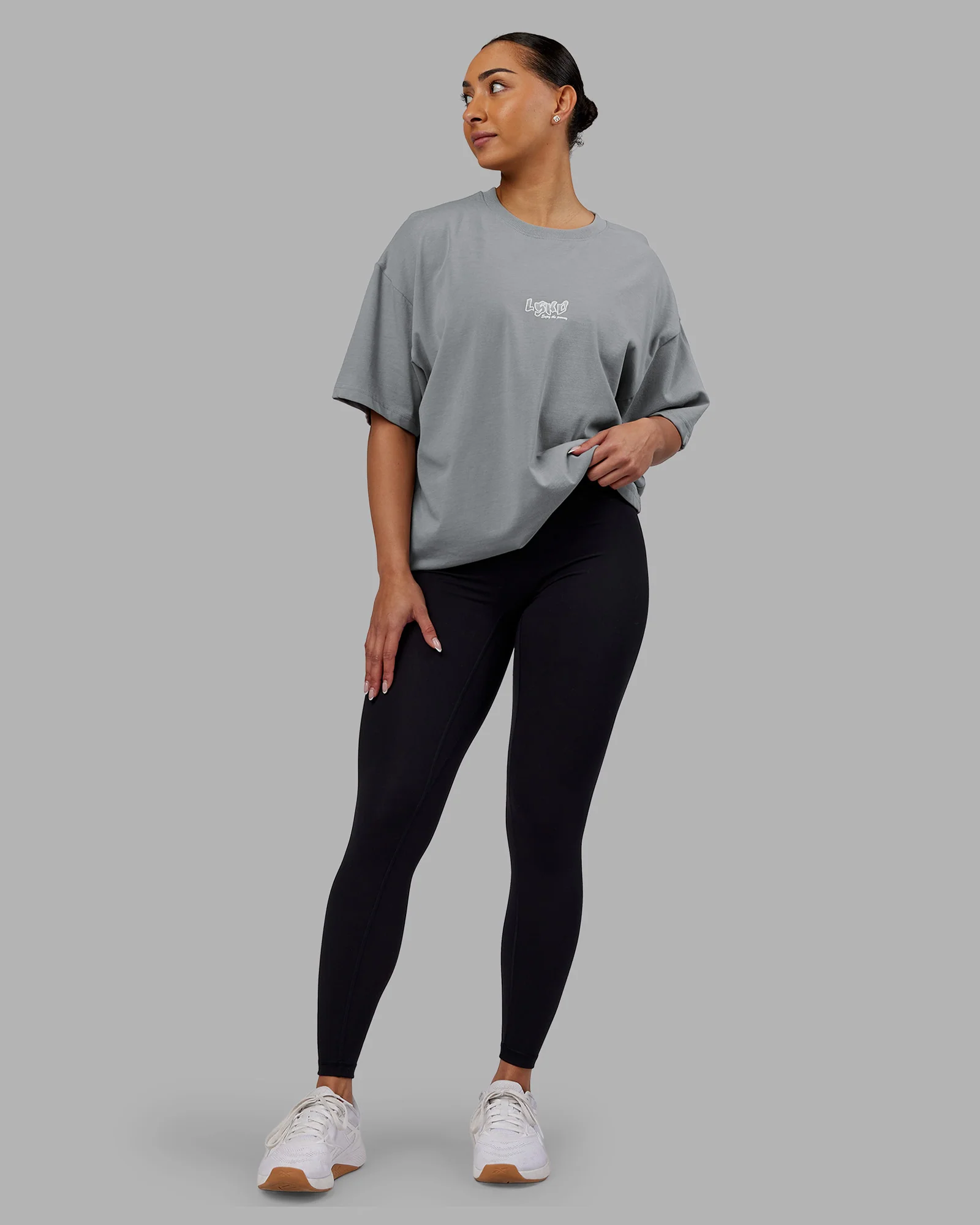 Time's Up Heavyweight Oversized Tee - Circular Grey-White 6 Time's Up Heavyweight Oversized Tee - Circular Grey-White