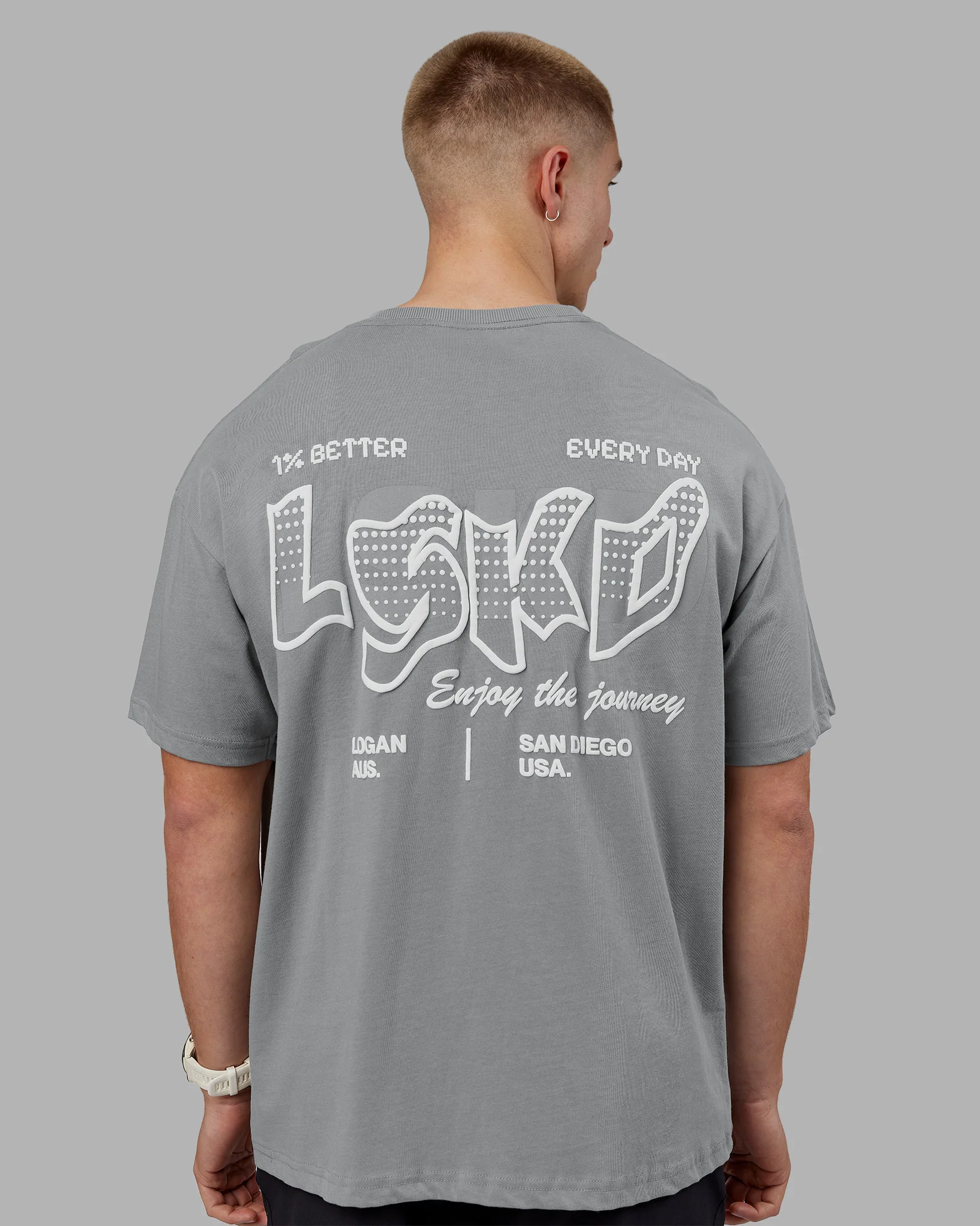 Time's Up Heavyweight Oversized Tee - Circular Grey-White 7 Time's Up Heavyweight Oversized Tee - Circular Grey-White