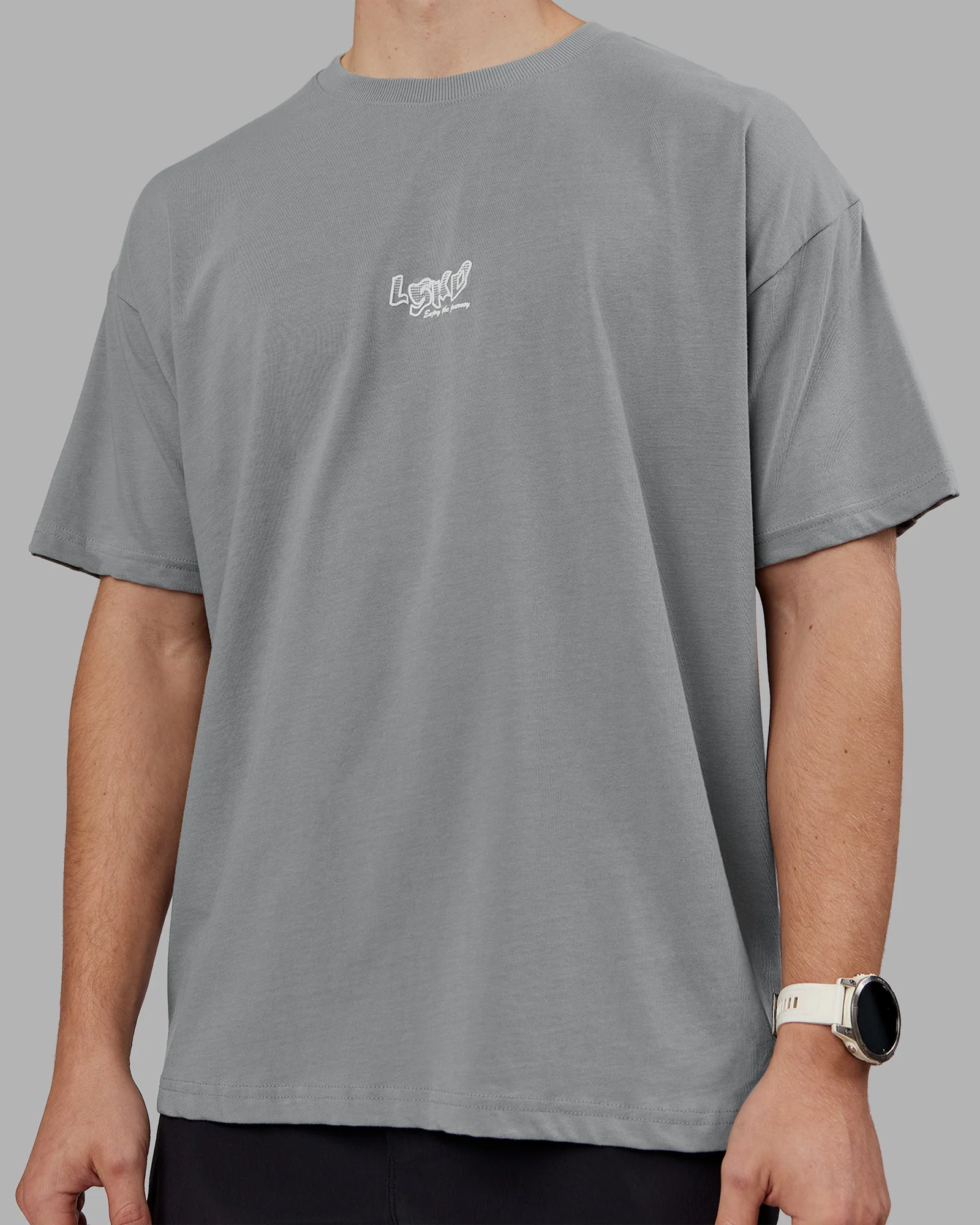 Time's Up Heavyweight Oversized Tee - Circular Grey-White 8 Time's Up Heavyweight Oversized Tee - Circular Grey-White