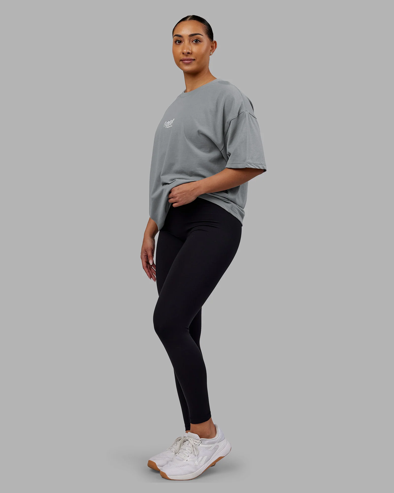 Time's Up Heavyweight Oversized Tee - Circular Grey-White 9 Time's Up Heavyweight Oversized Tee - Circular Grey-White