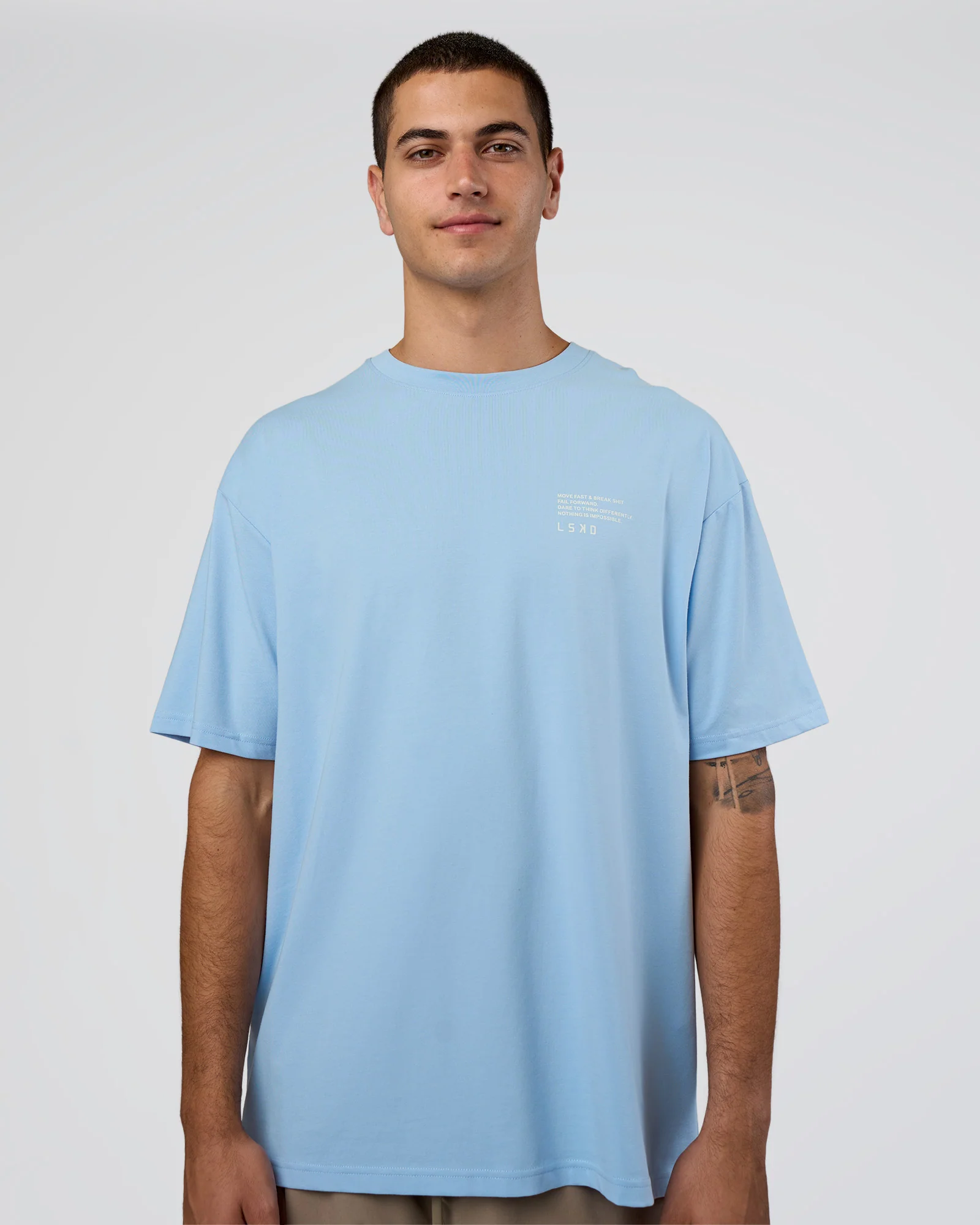 Coffee Run FLXCotton Oversized Tee - Open Air-White