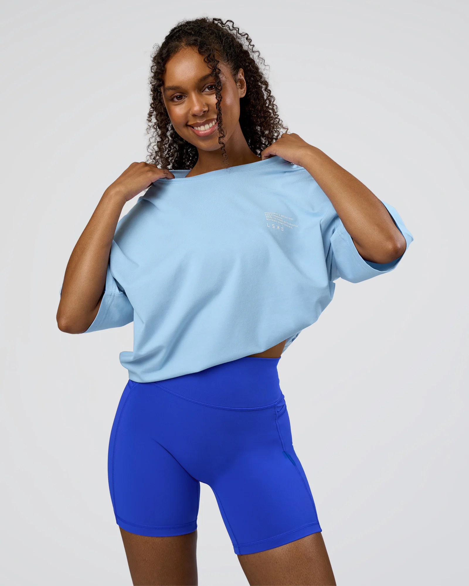 Coffee Run FLXCotton Oversized Tee - Open Air-White
